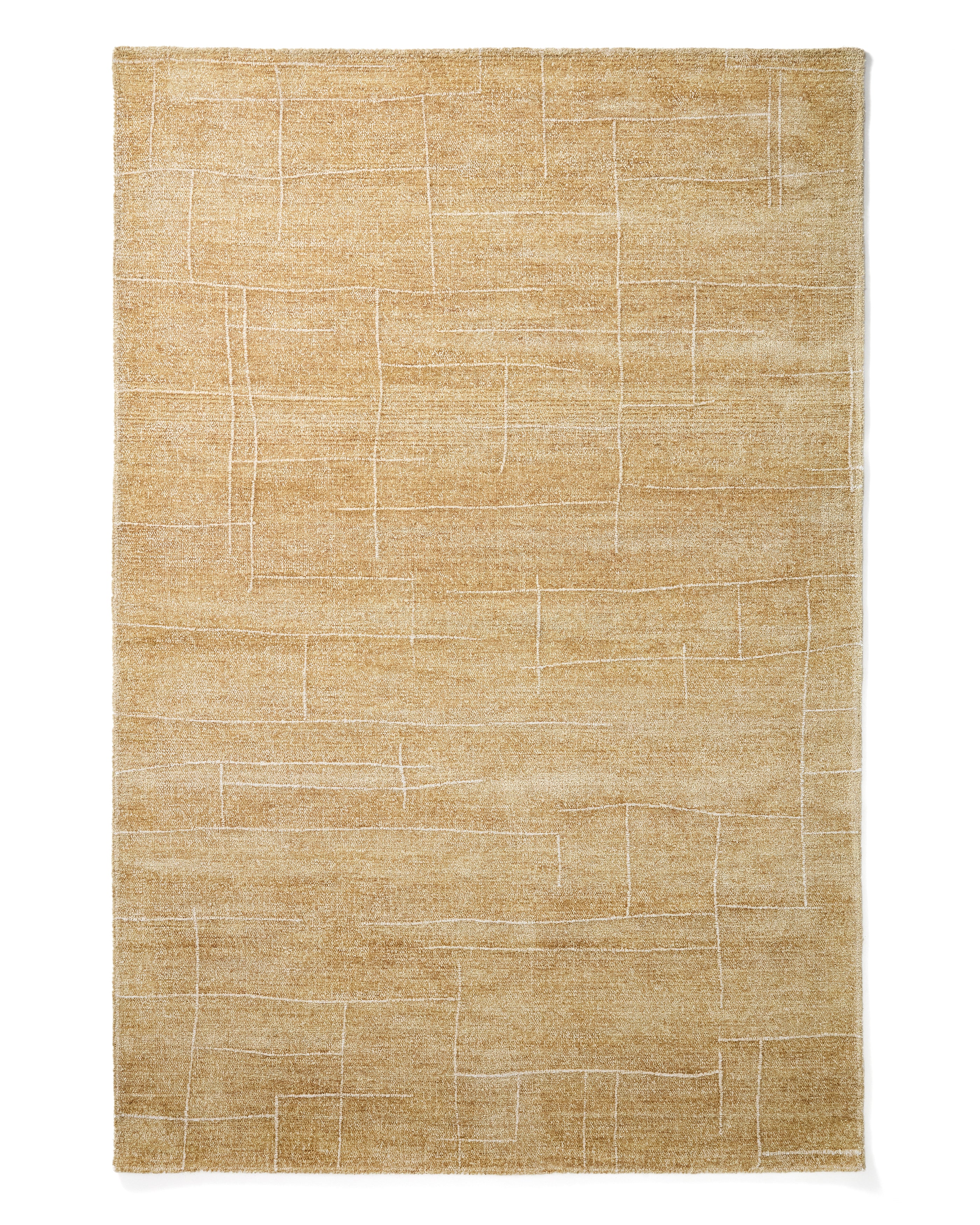Eloda mustard wool and viscose rug 200 x 300cm - Product Image