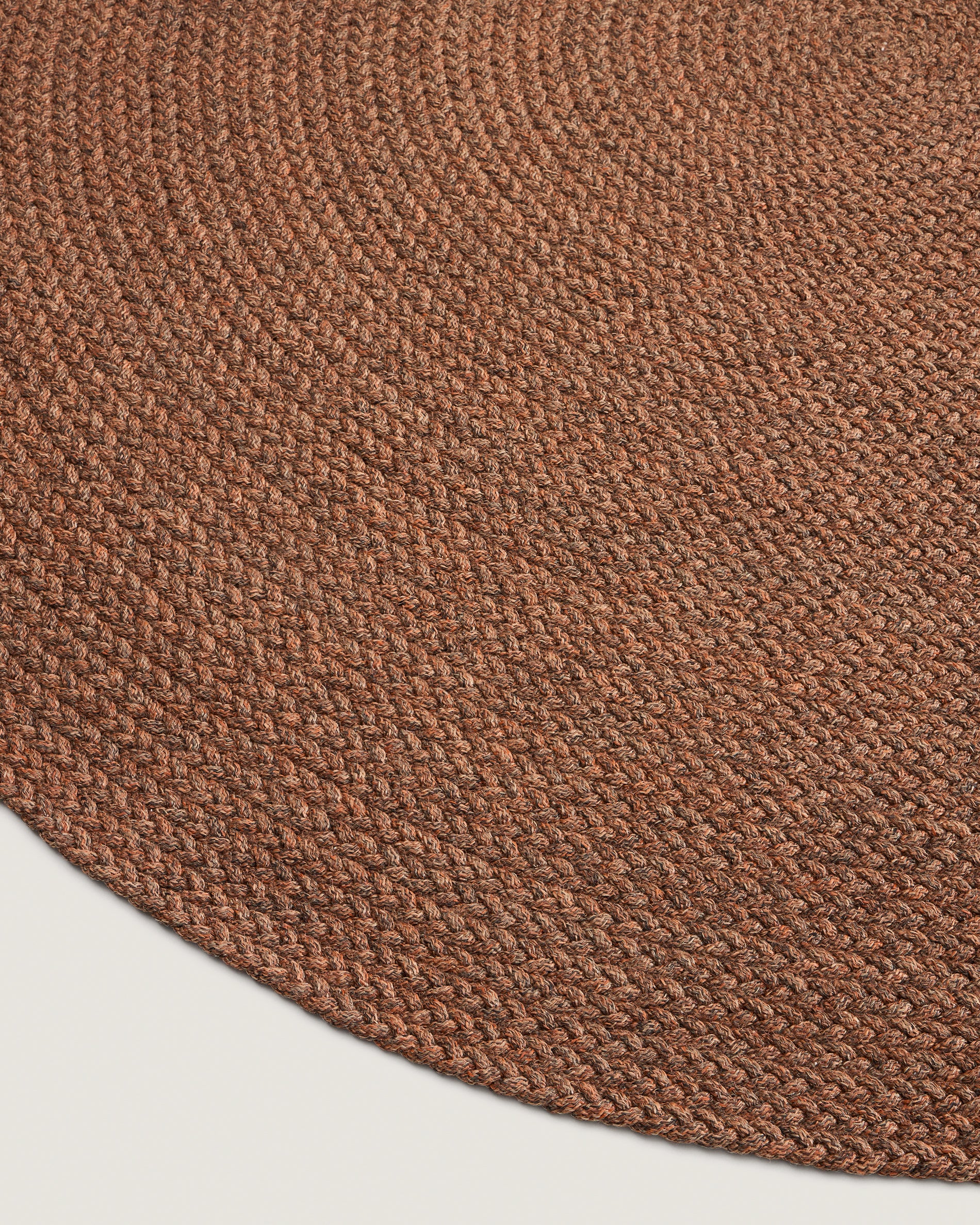 Rug Despas in synthetic fibers terracotta Ø200 cm - Detail