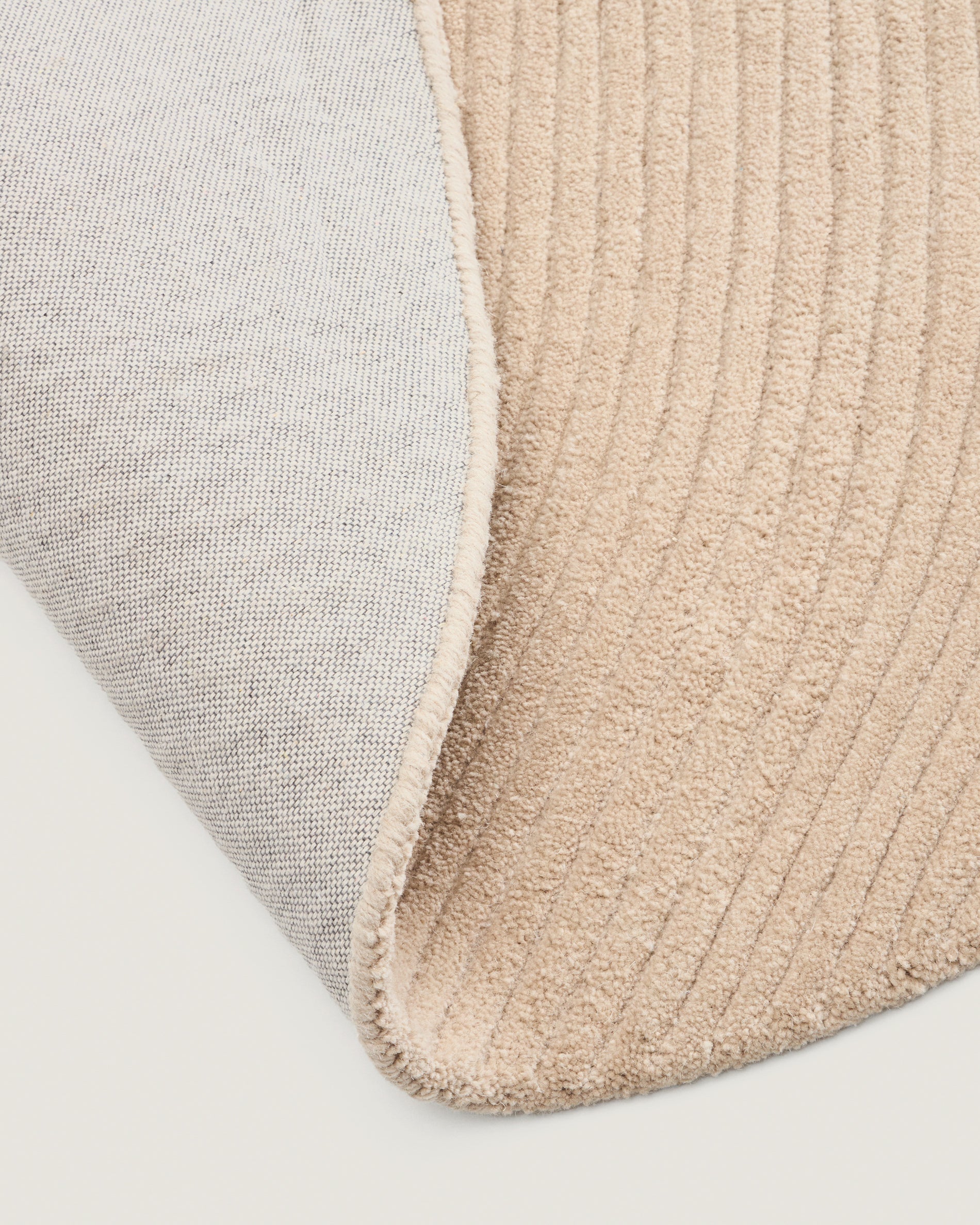 Domm beige wool rug, Ø 200 cm - Detail