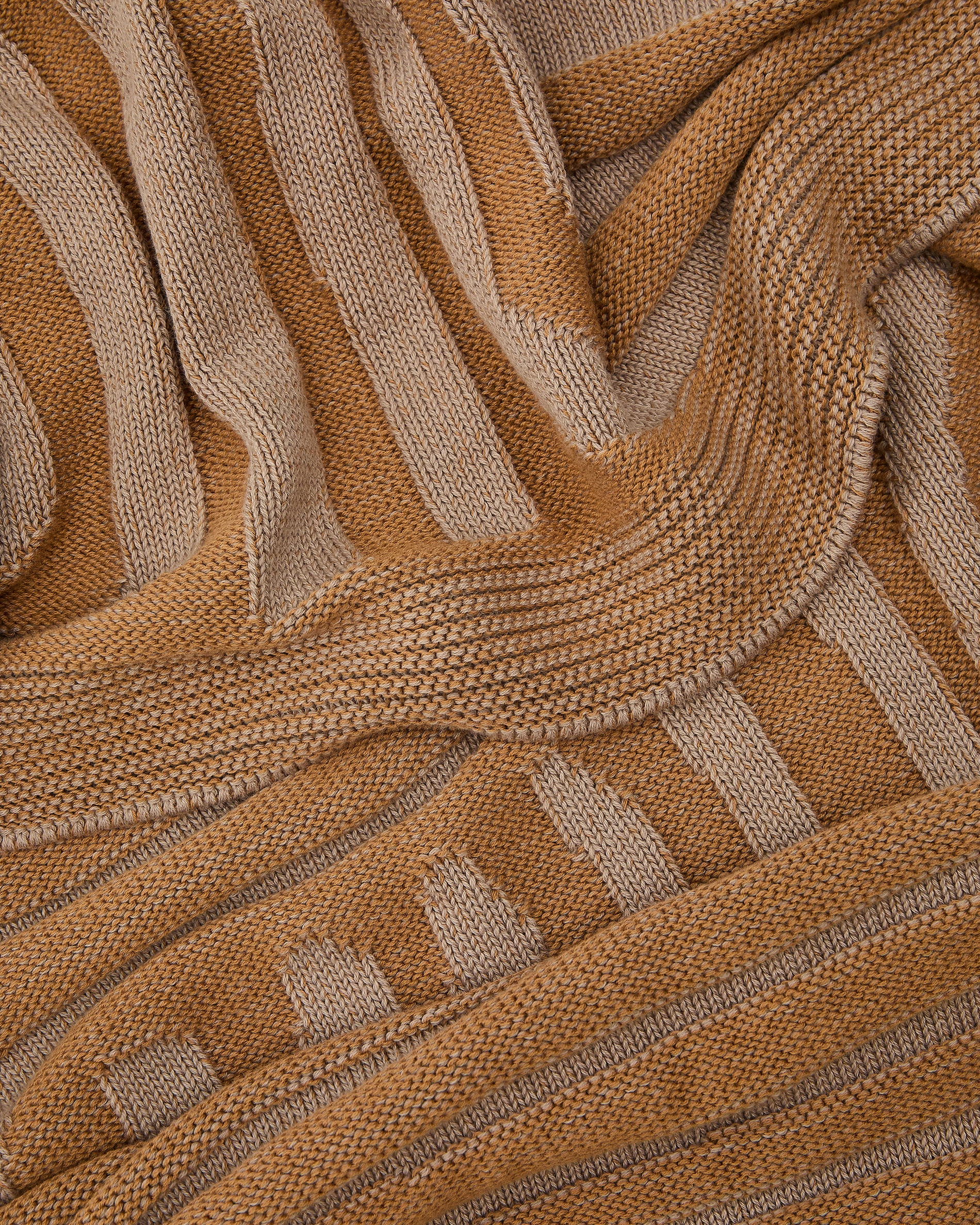 Oreli beige zebra jacquard cotton throw 130 x 170 cm - Detail