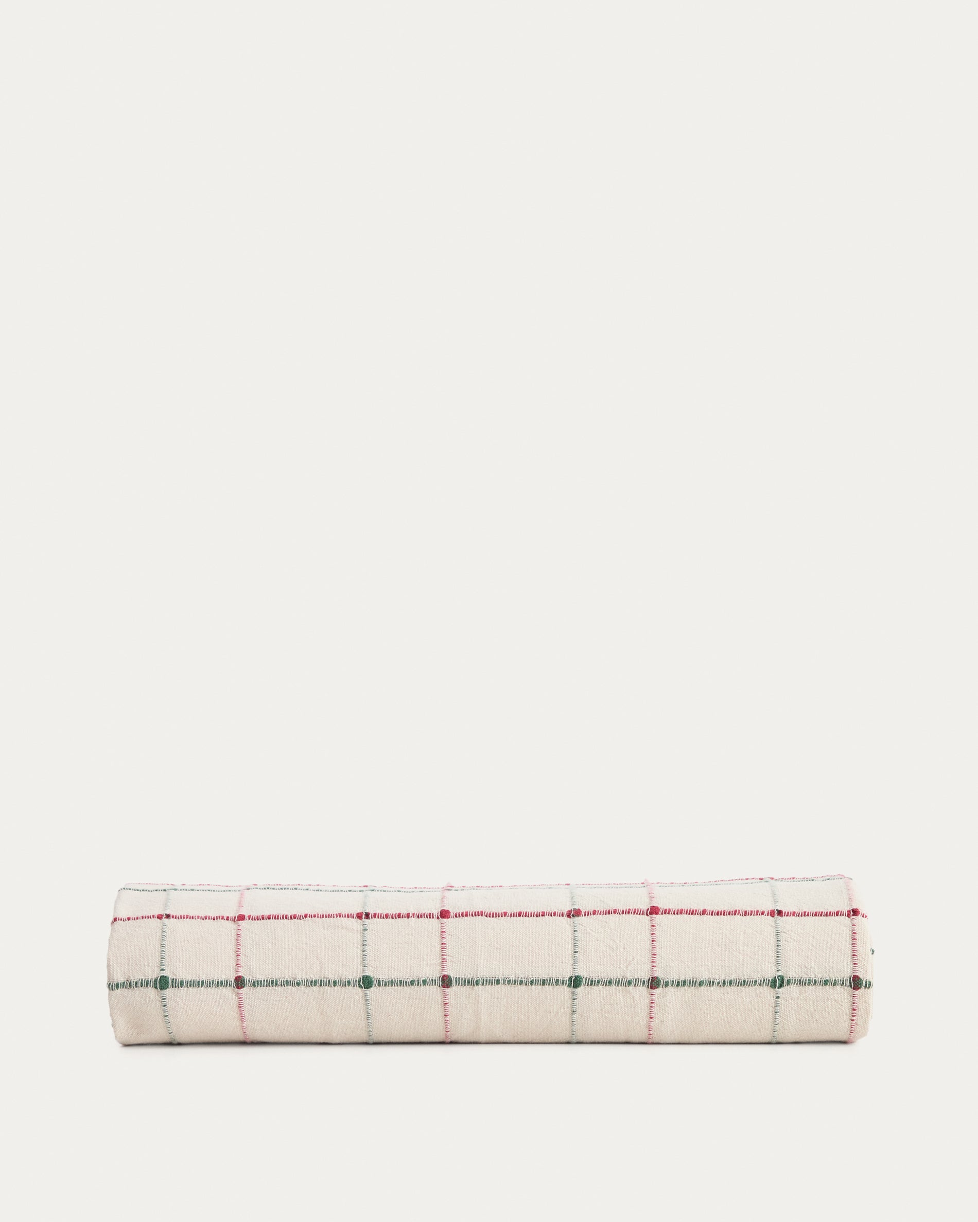 Aldelie multicoloured 100% cotton jacquard tablecloth 150 x 250cm - Product View