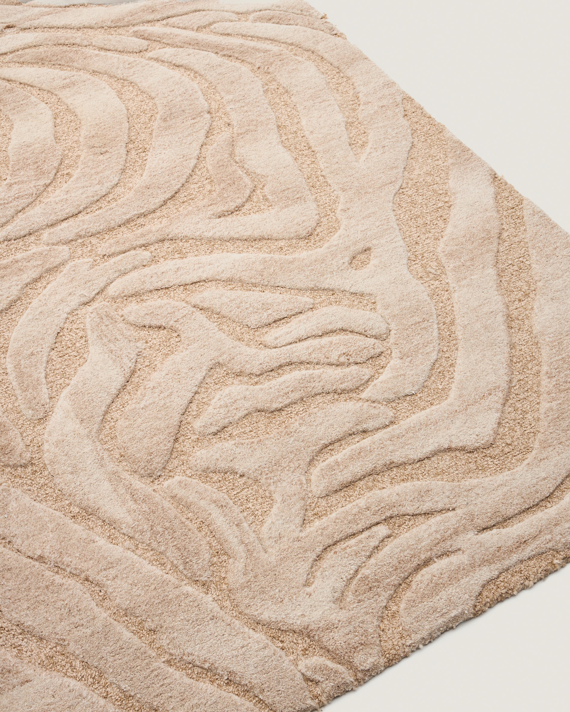 Tribet zebra jacquard wool rug 160 x 230cm - Detail