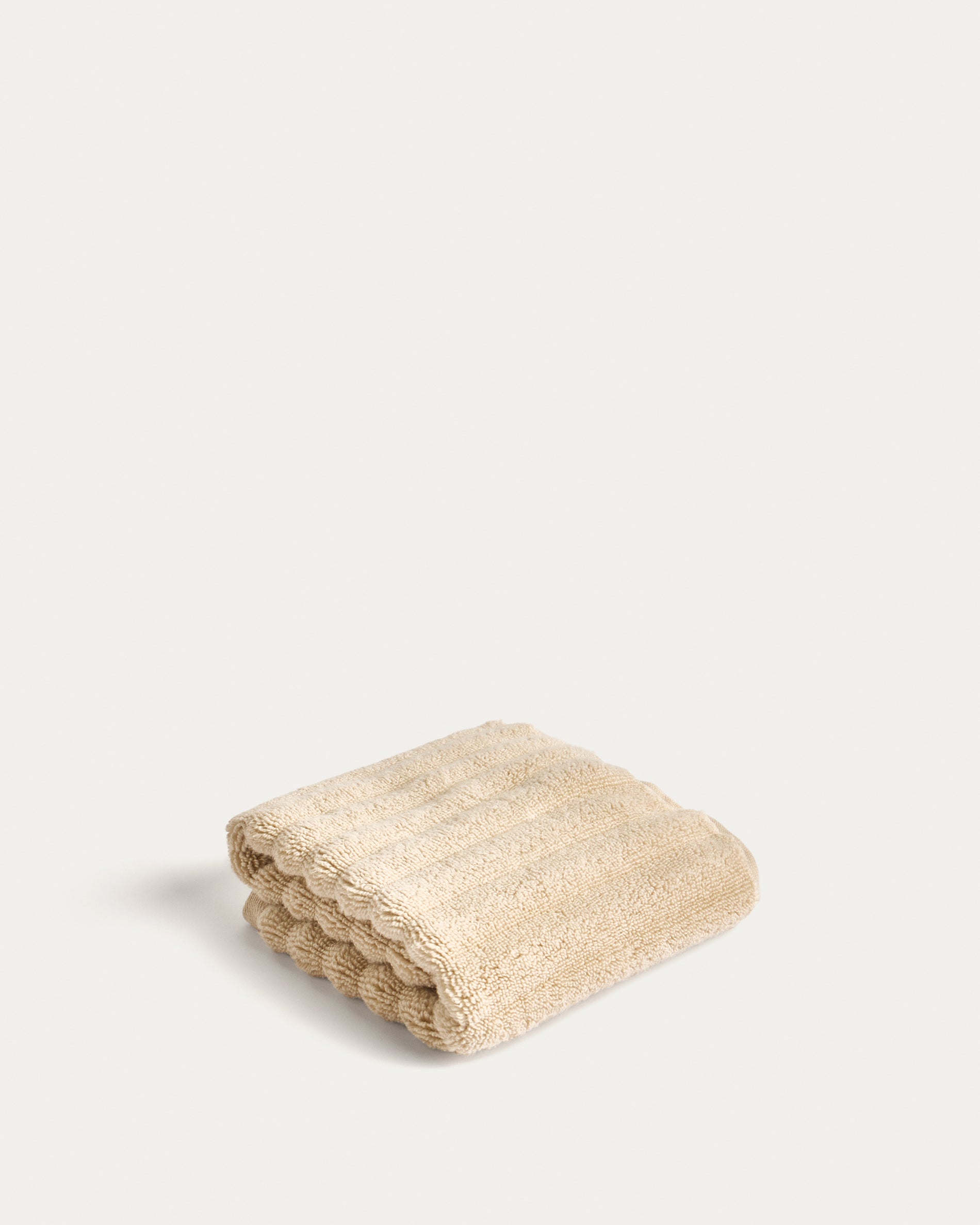 Navira 100% cotton beige face towel 30 x 50cm - Product View