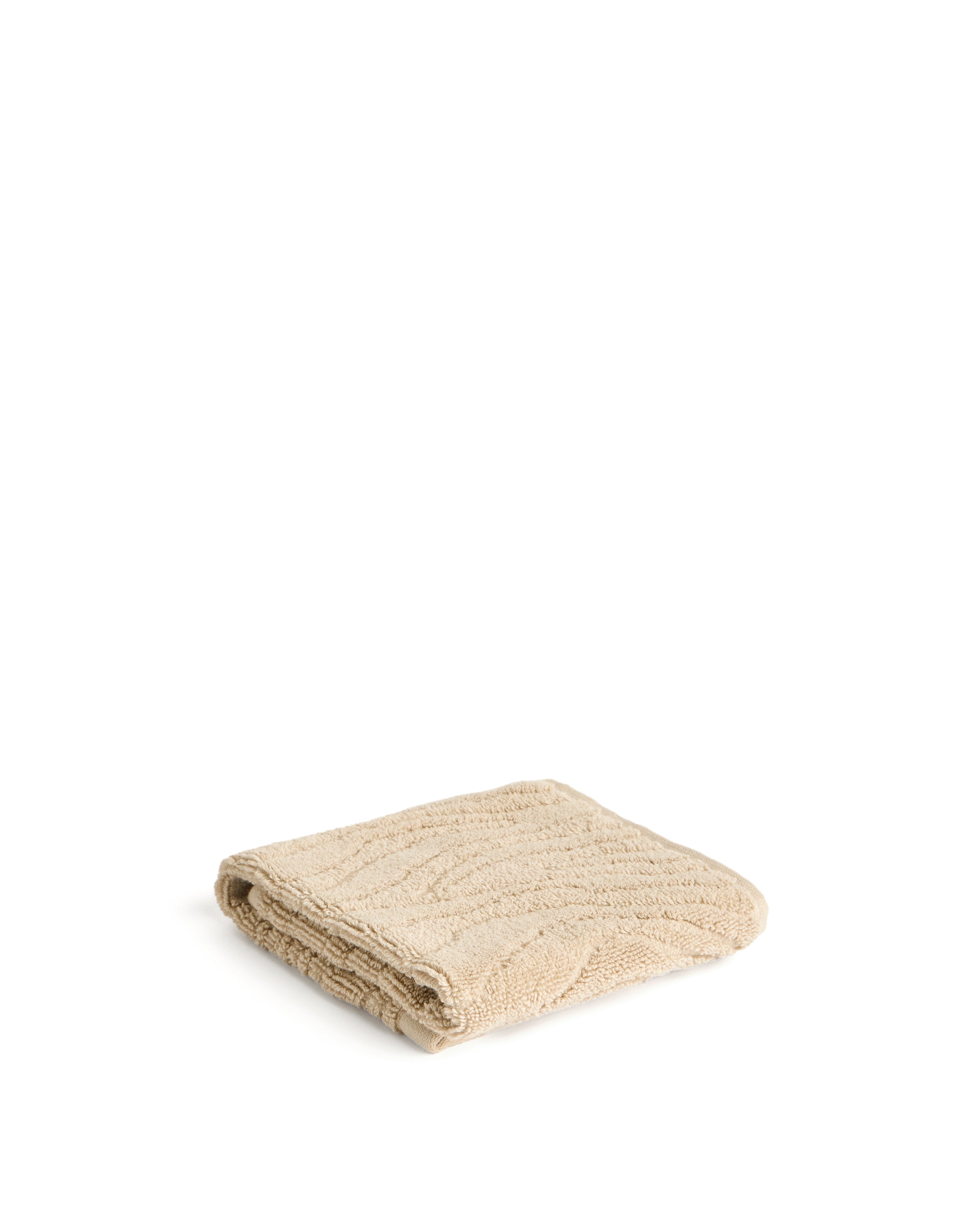 Dalira 100% cotton beige zebra jacquard face towel 30 x 50cm - Product Image