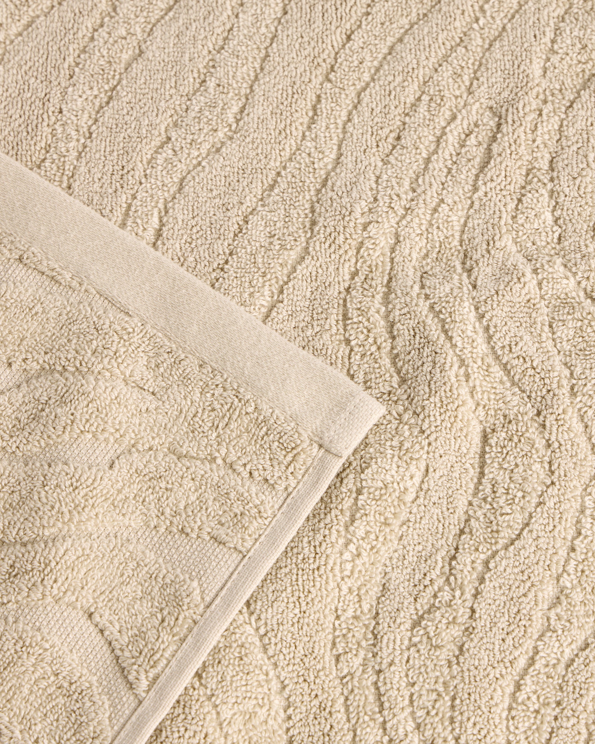 Dalira 100% cotton beige zebra jacquard bath towel 70 x 140cm - Detail