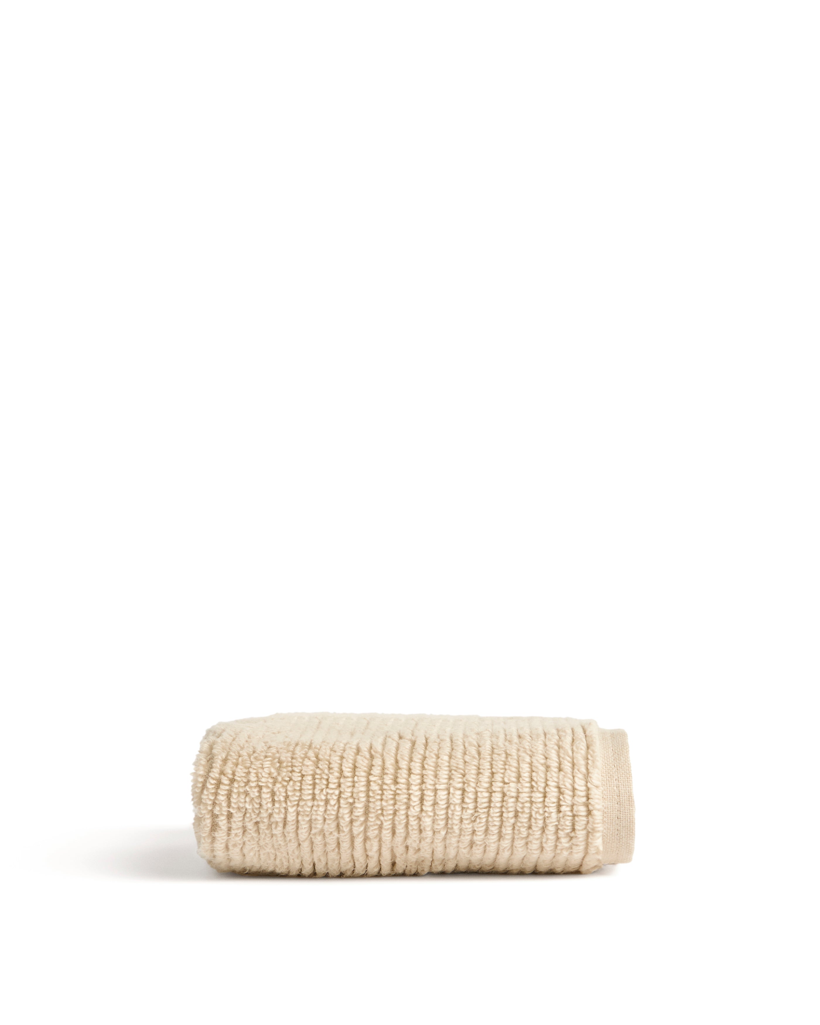 Olvira 100% cotton beige jacquard hand towel 30 x 50cm - Product Image