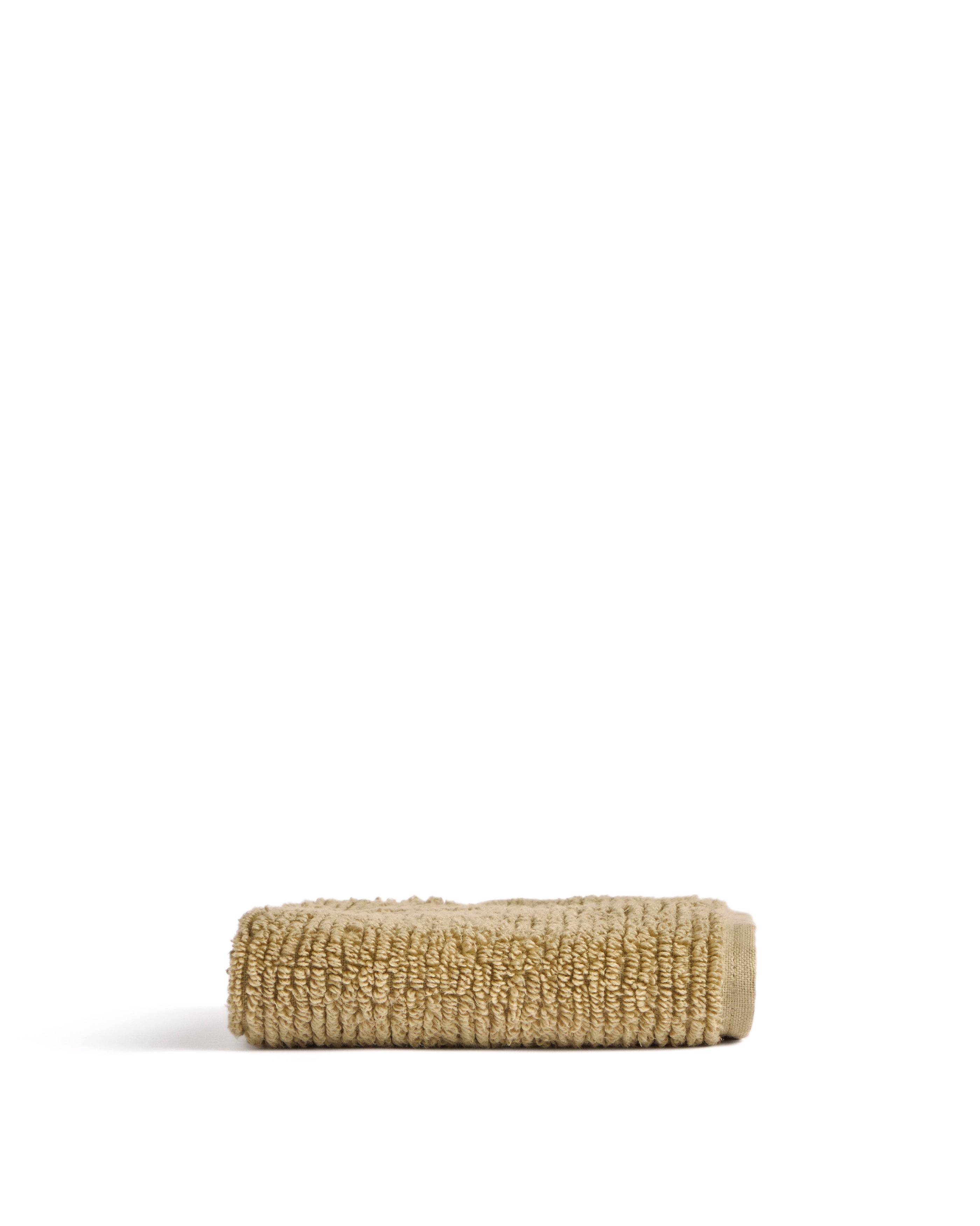 Olvira 100% cotton dark green jacquard face towel 30 x 50cm - Product Image