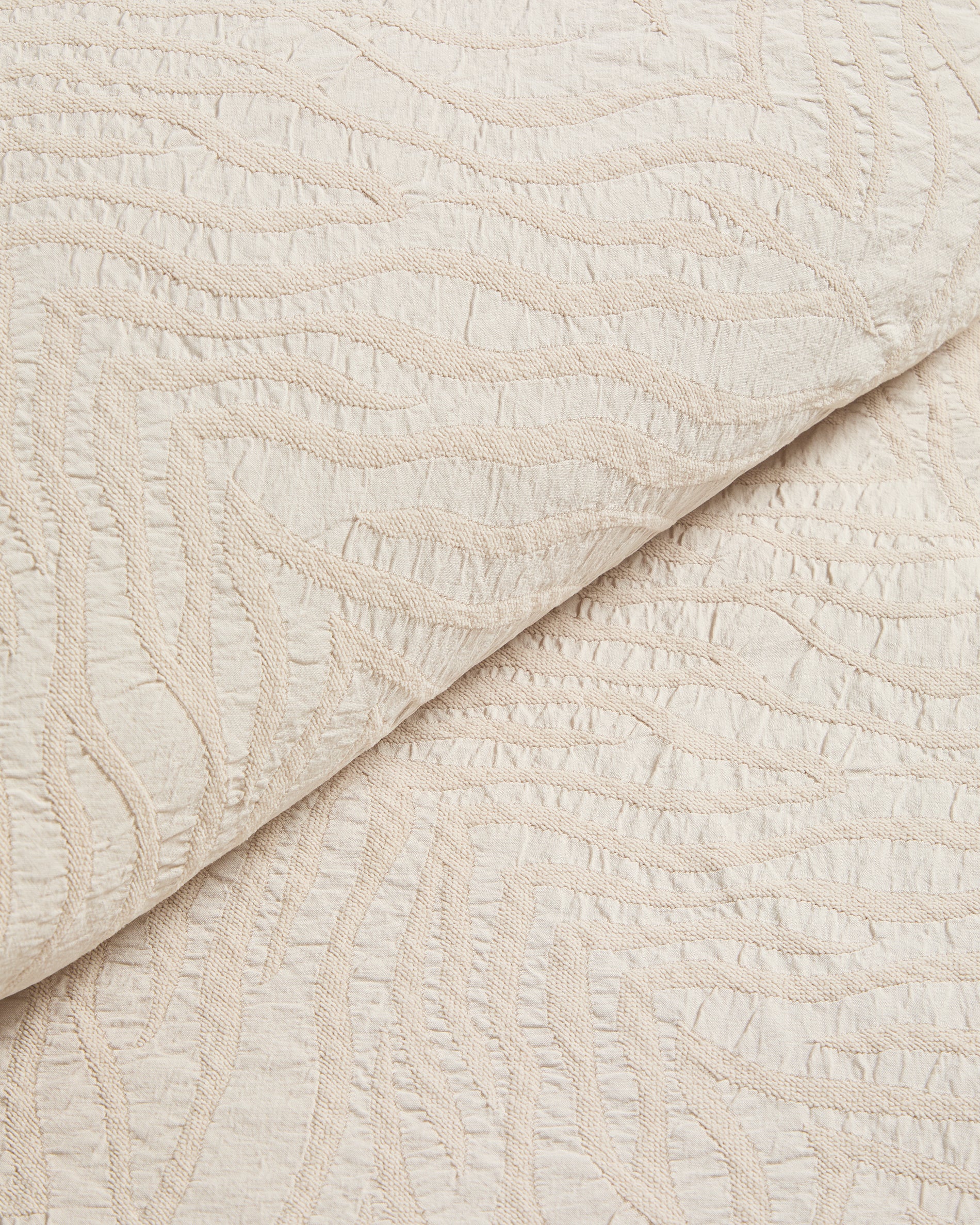 Zenti 100% cotton chenille bedspread in double sided zebra jacquard for 150/160 cm bed - Detail