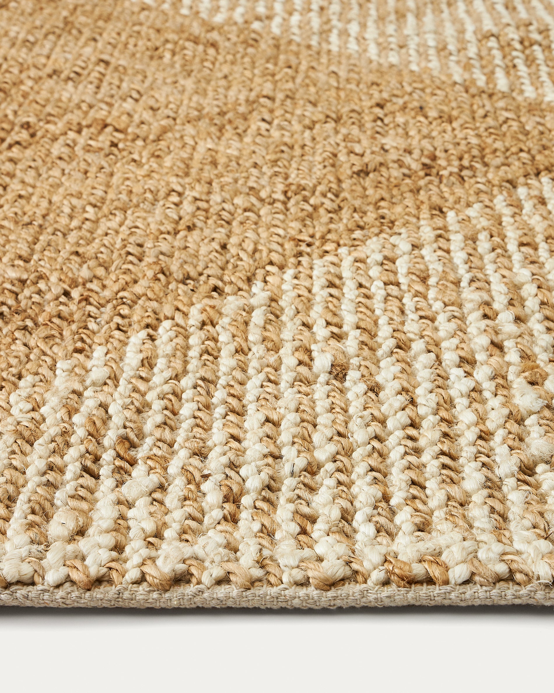 Maelan jute & cotton check rug 160 x 230 cm - Detail