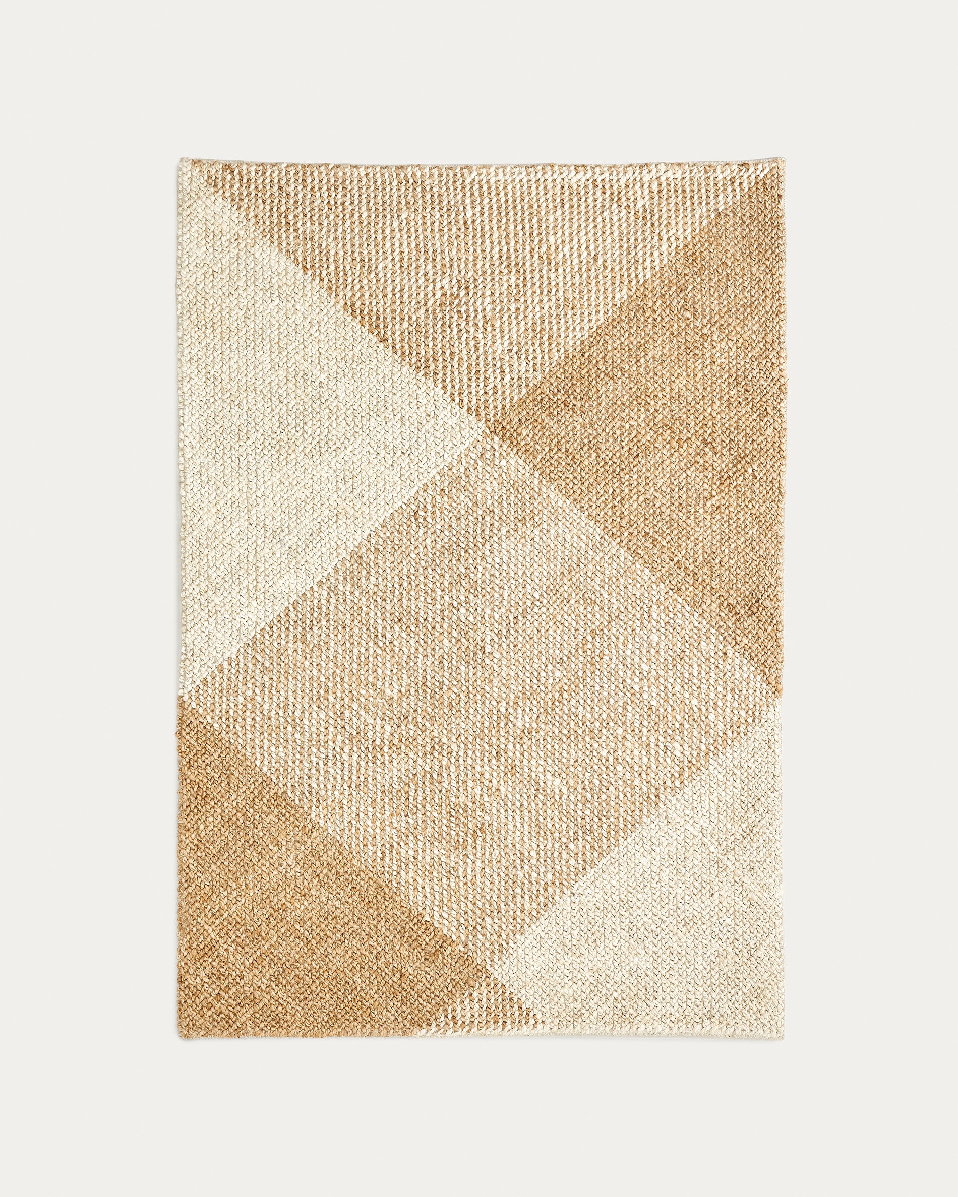 Maelan jute & cotton check rug 160 x 230 cm - Product View