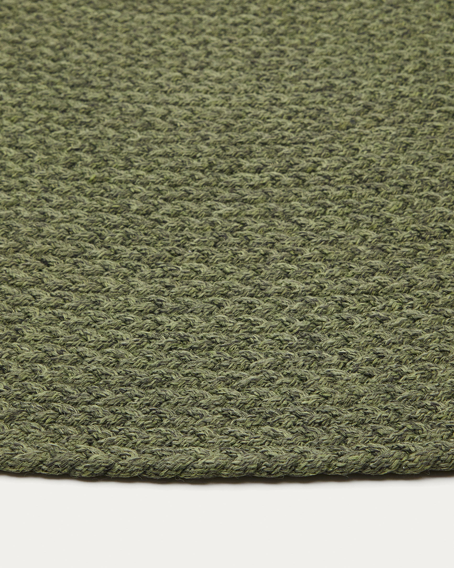 Despas green round rug made from synthetic fibres Ø 200 cm - Detail