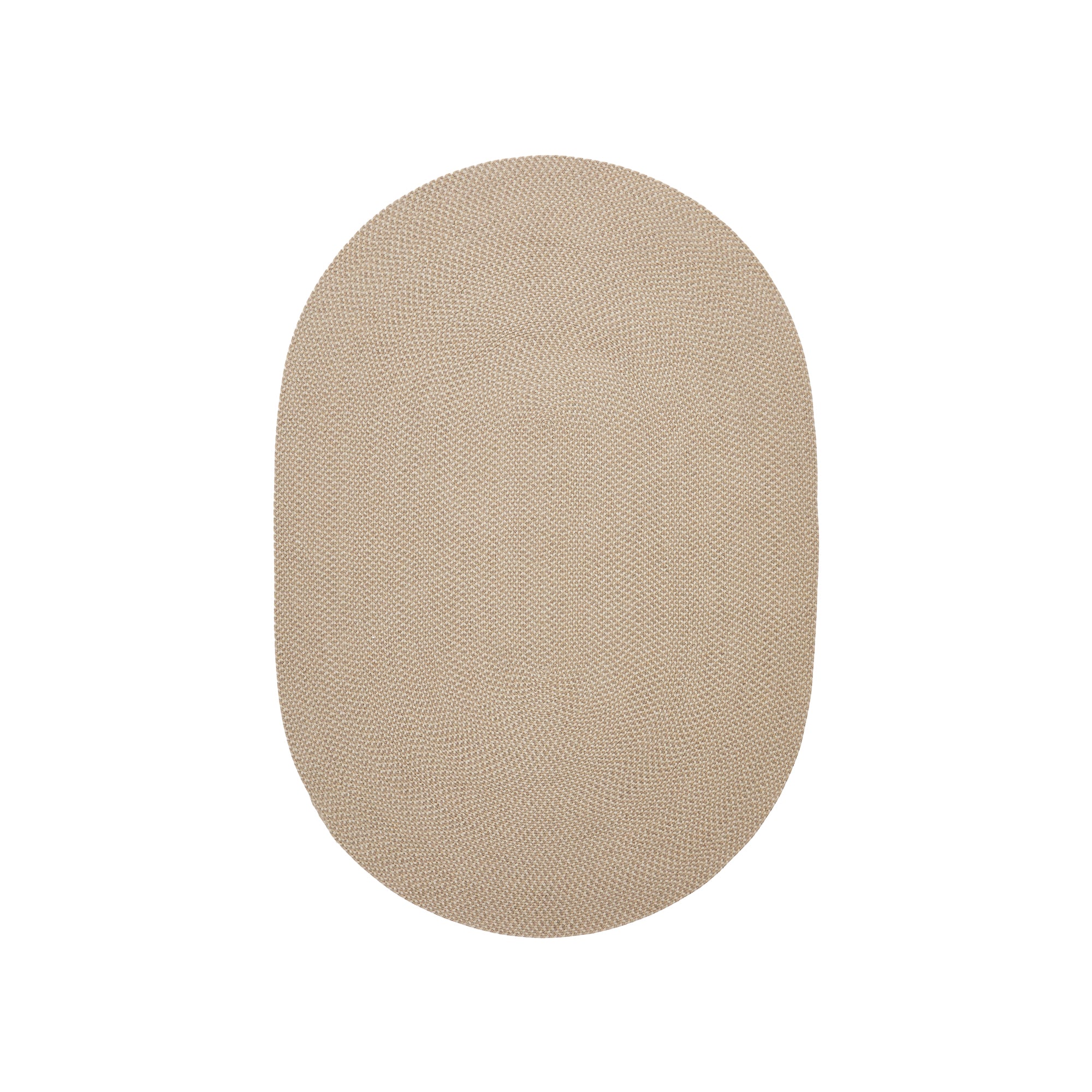 Rodhe beige oval rug 100% PET 160 x 230 cm - Product Image