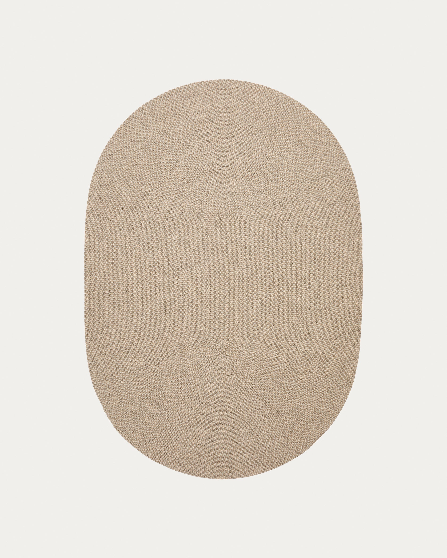 Rodhe beige oval rug 100% PET 160 x 230 cm - Product View