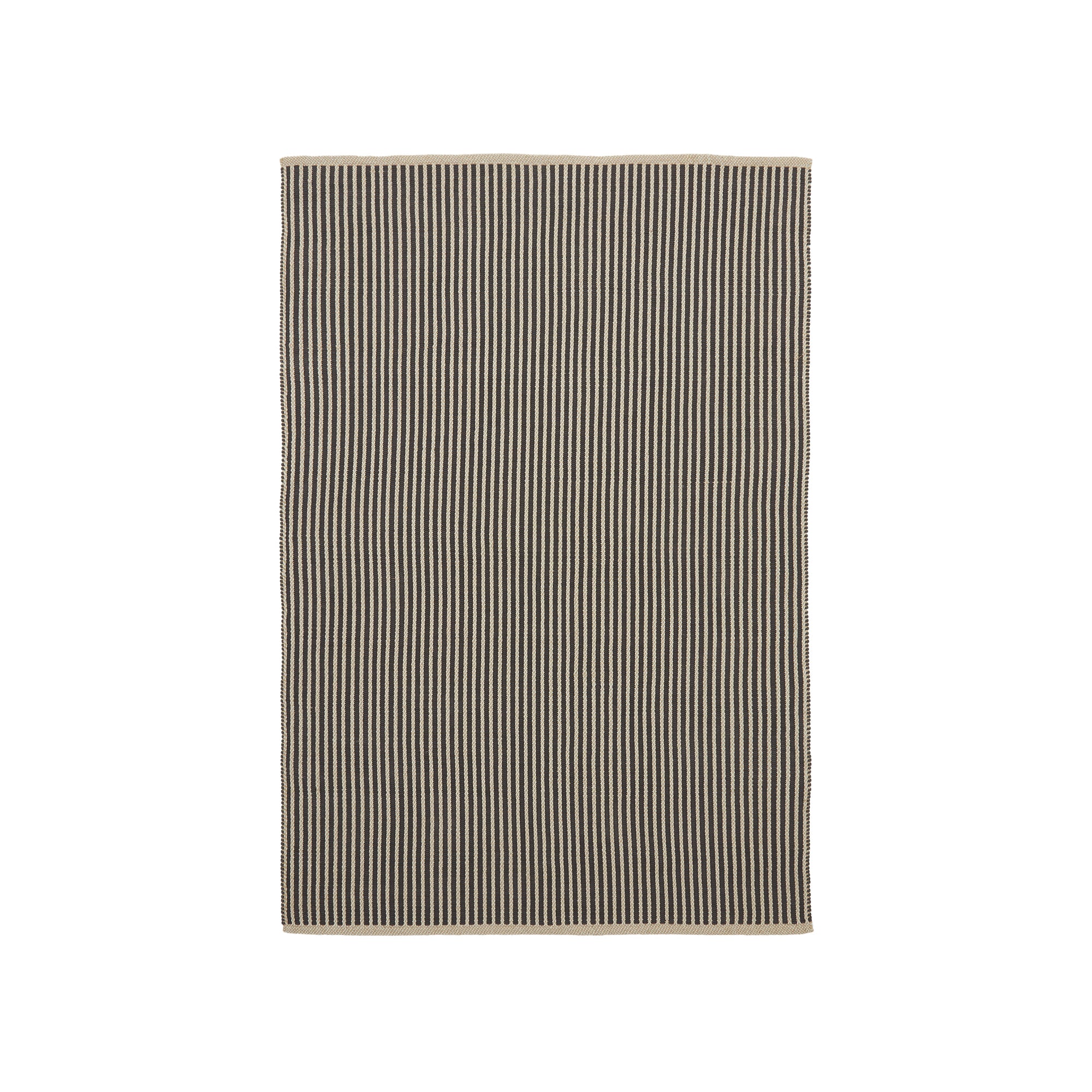 Satanca beige and black striped rug made from synthetic fibres 160 x 230 cm - Product Image