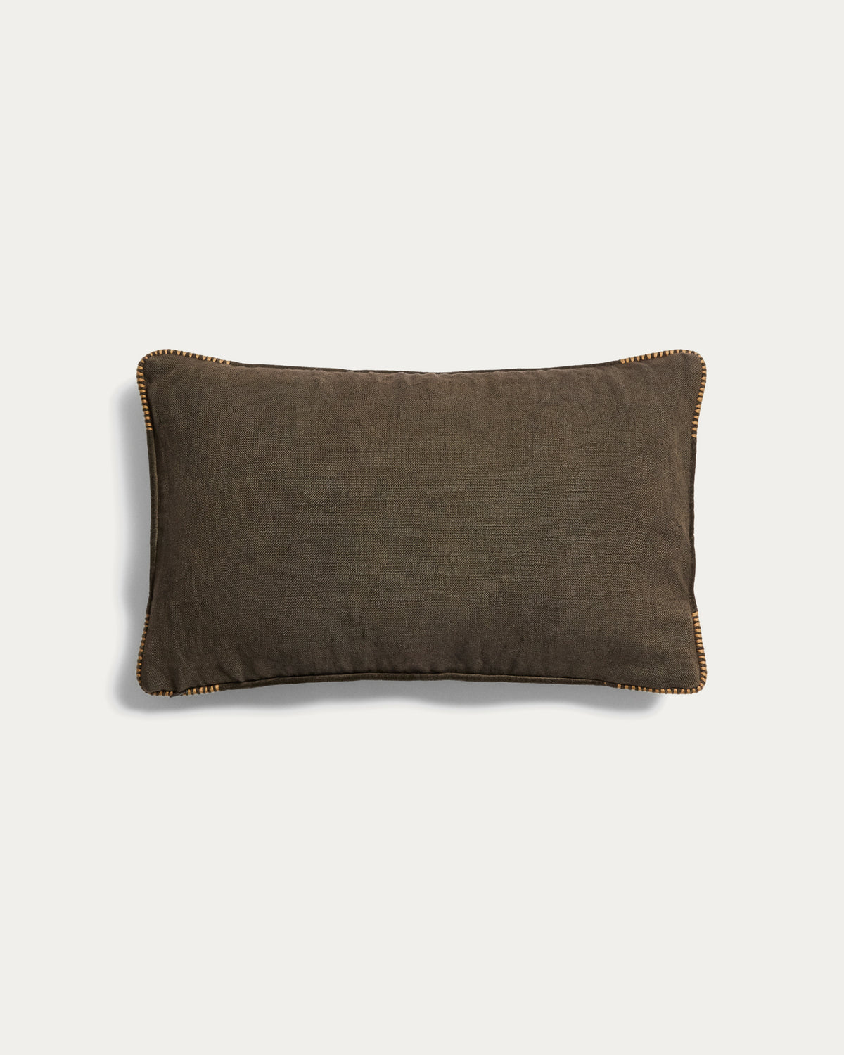 Rivon green cushion cover with contrast piping 30 x 50 cm - Product View