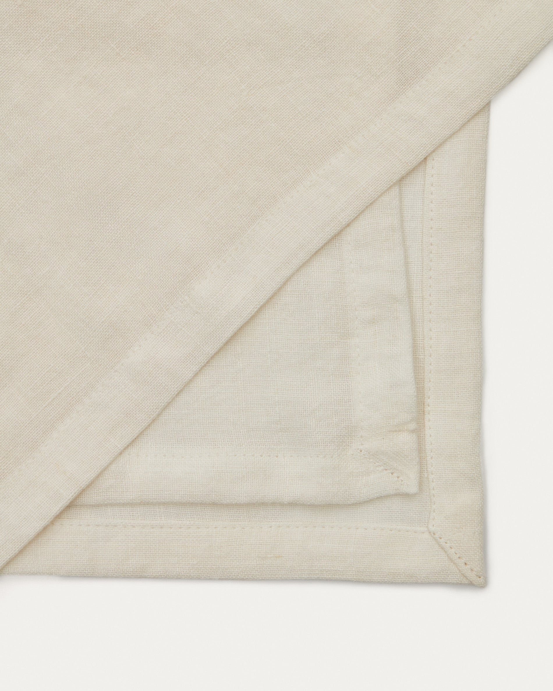 Pals de 2 serviettes, 100% white linen - Detail