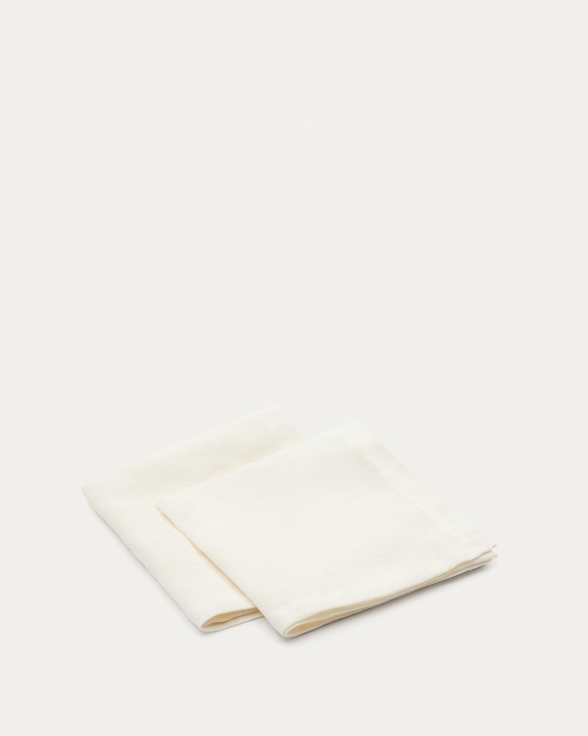 Pals de 2 serviettes, 100% white linen - Product View
