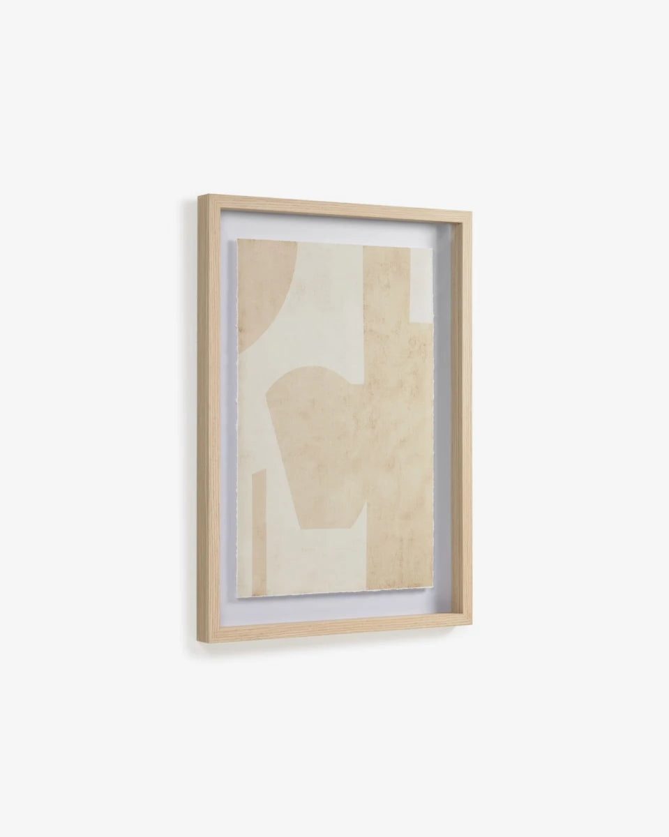 Nannete kép, bézs geometriai formákkal, 50 x 70 cm