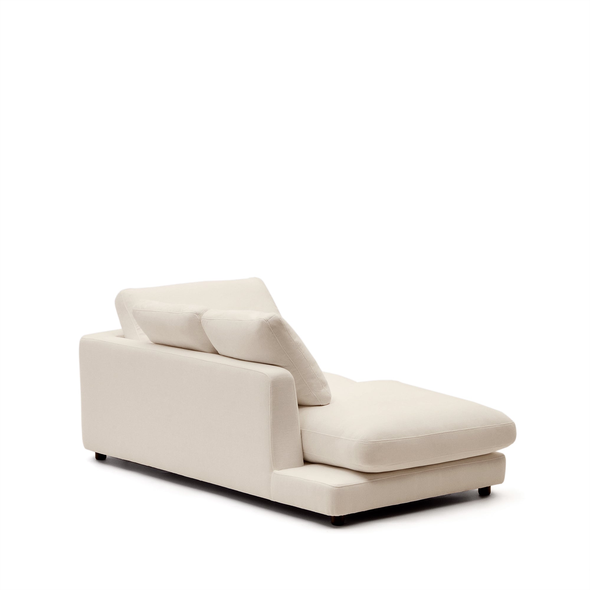 Gala left chaise longue in beige, 193 x 105 cm