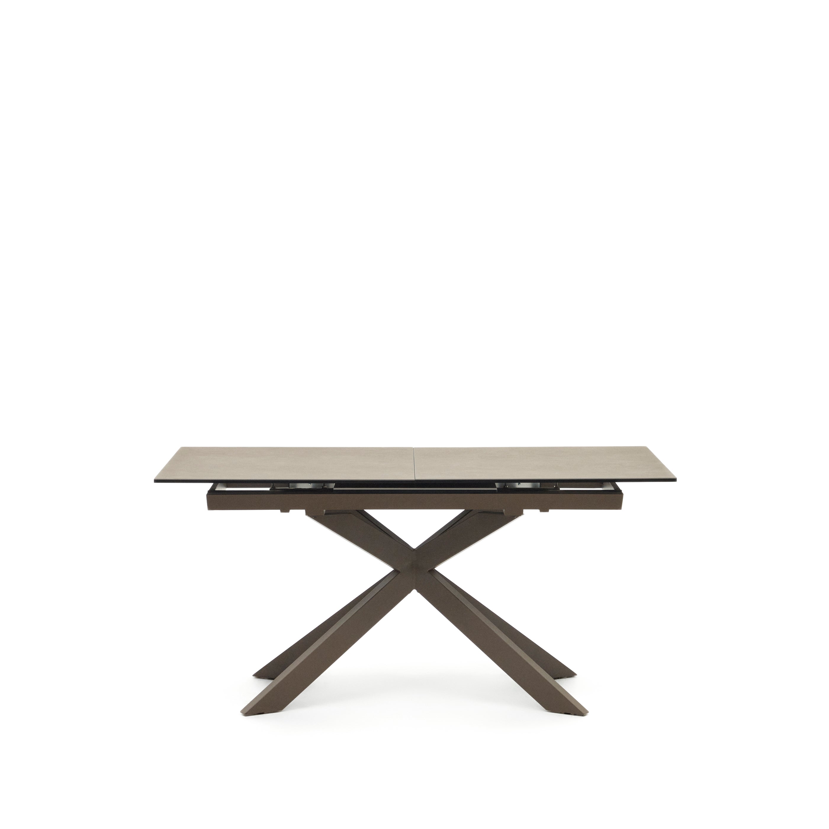 Atminda extendable table, porcelain and steel legs with a grey finish, 160 (210) x 90 cm - Product Image