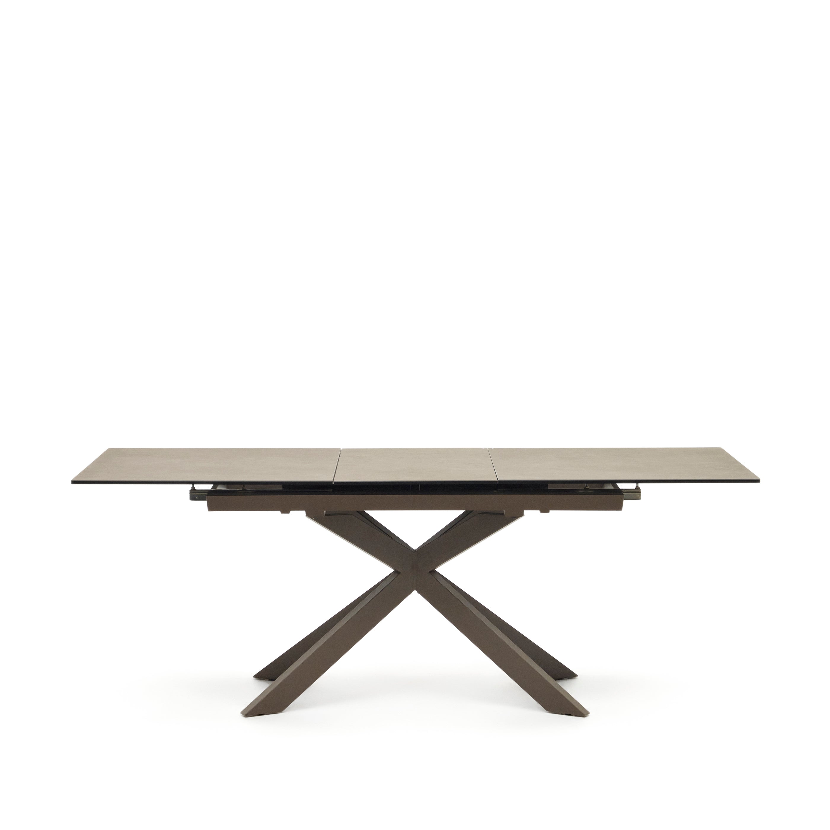 Atminda extendable table, porcelain and steel legs with a grey finish, 160 (210) x 90 cm - Product Image