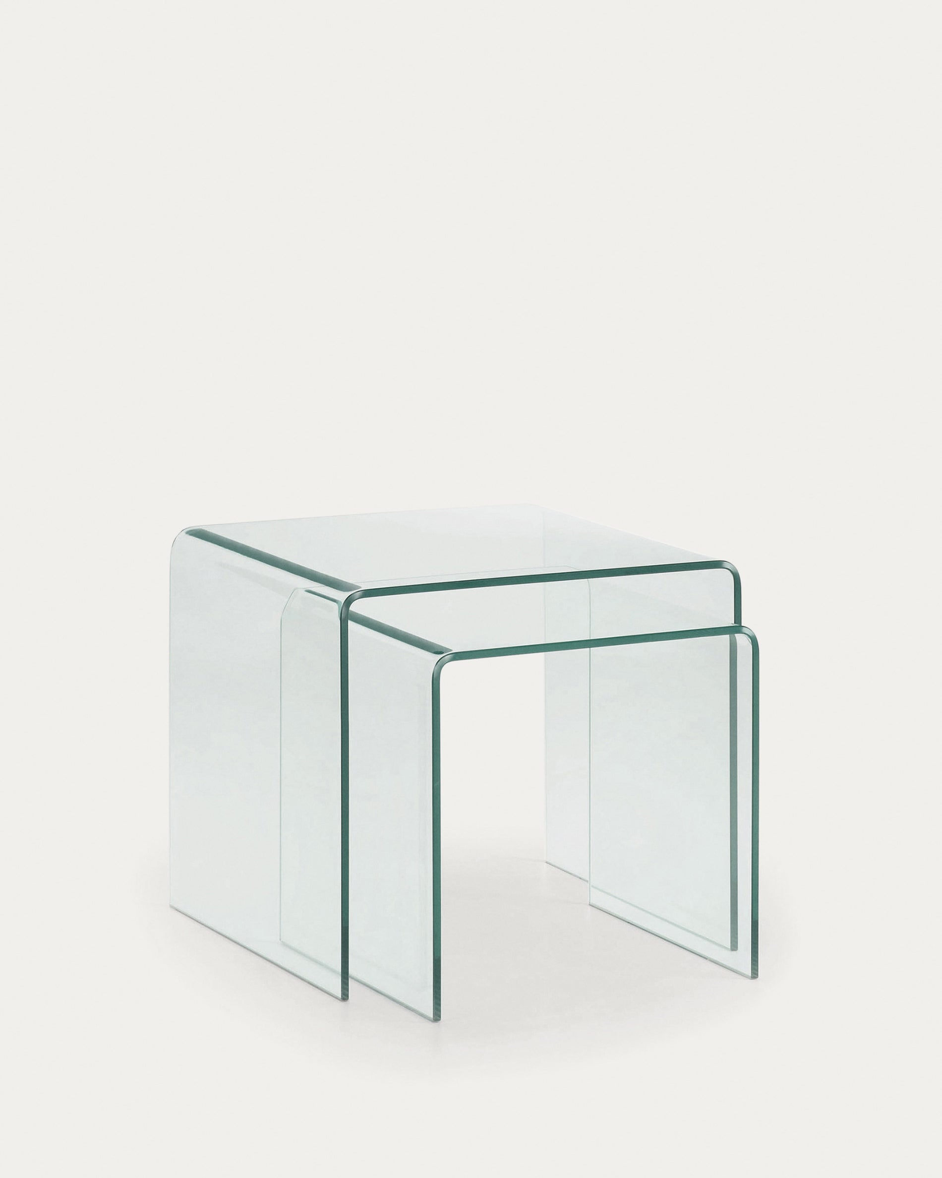 Burano nest of 2 glass tables - Product View