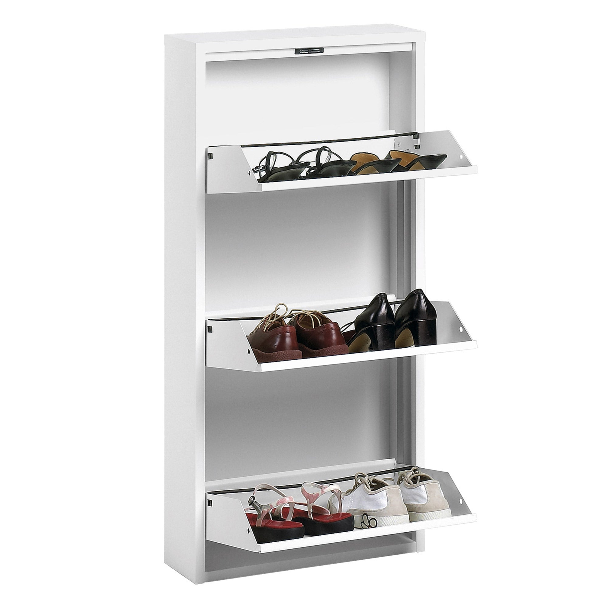 Shoe rack Ode 50 x 103 cm 3 doors white - Product Image
