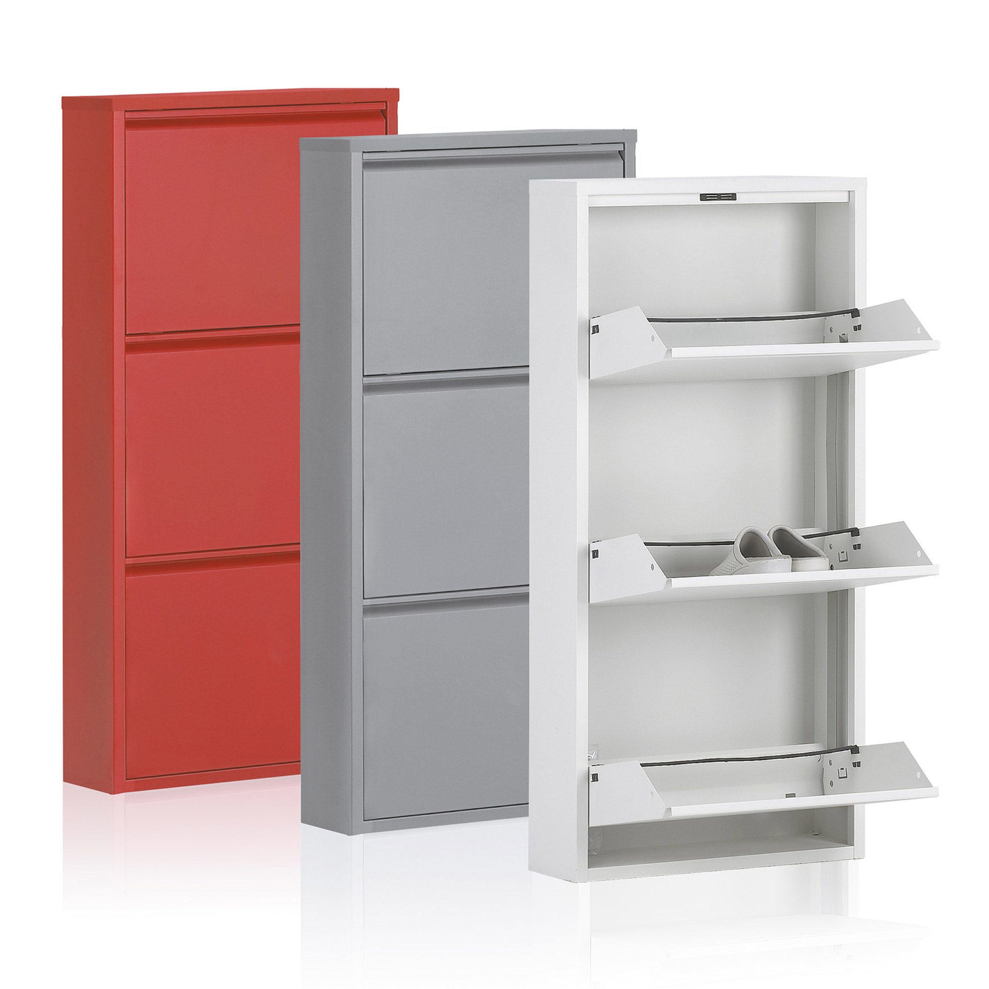 Shoe rack Ode 50 x 103 cm 3 doors white - Product Image