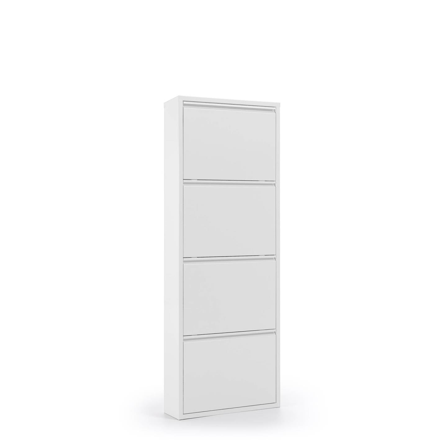 Shoe rack Ode 50 x 136 cm 4 doors white - Product Image