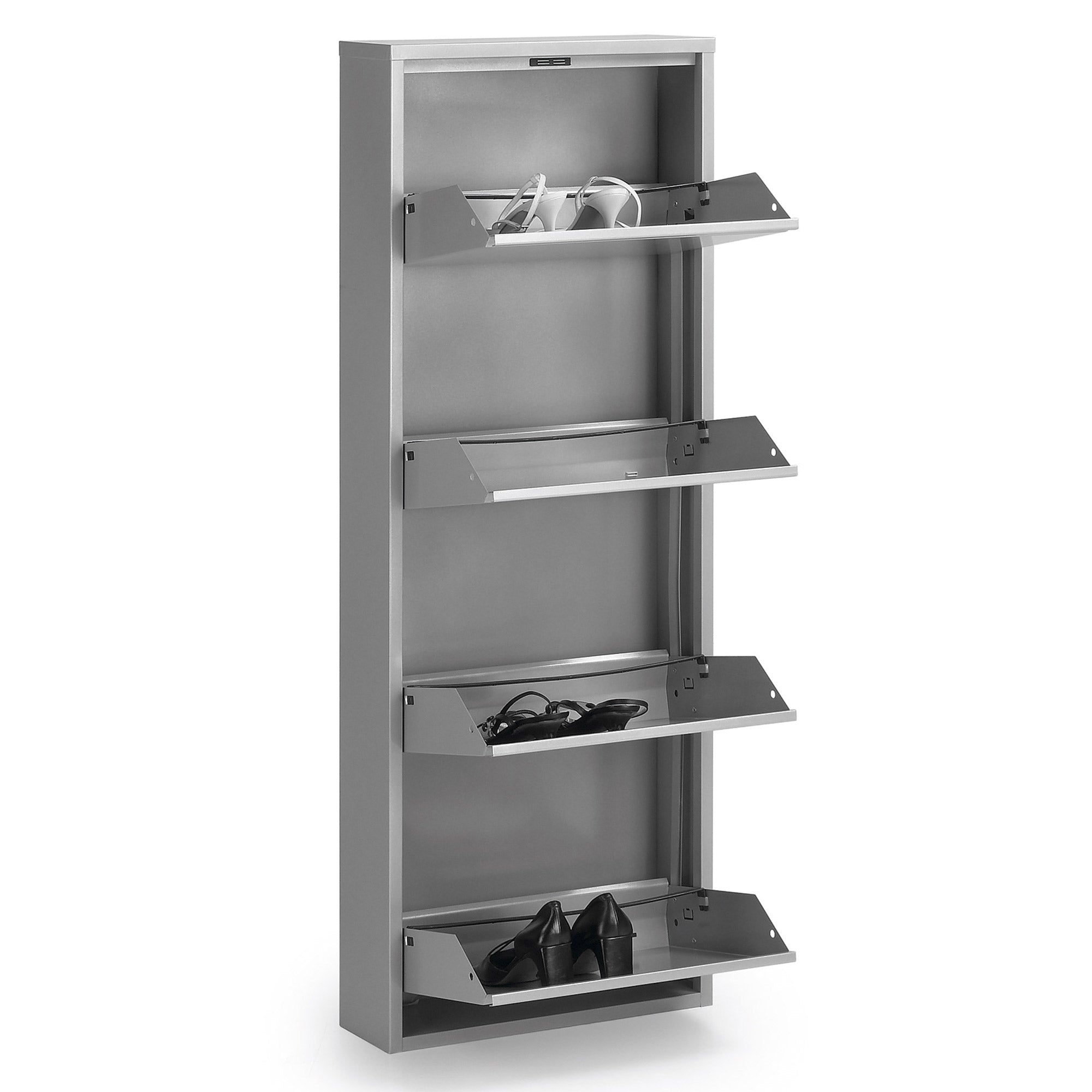 Shoe rack Ode 50 x 136 cm 4 doors white - Product Image