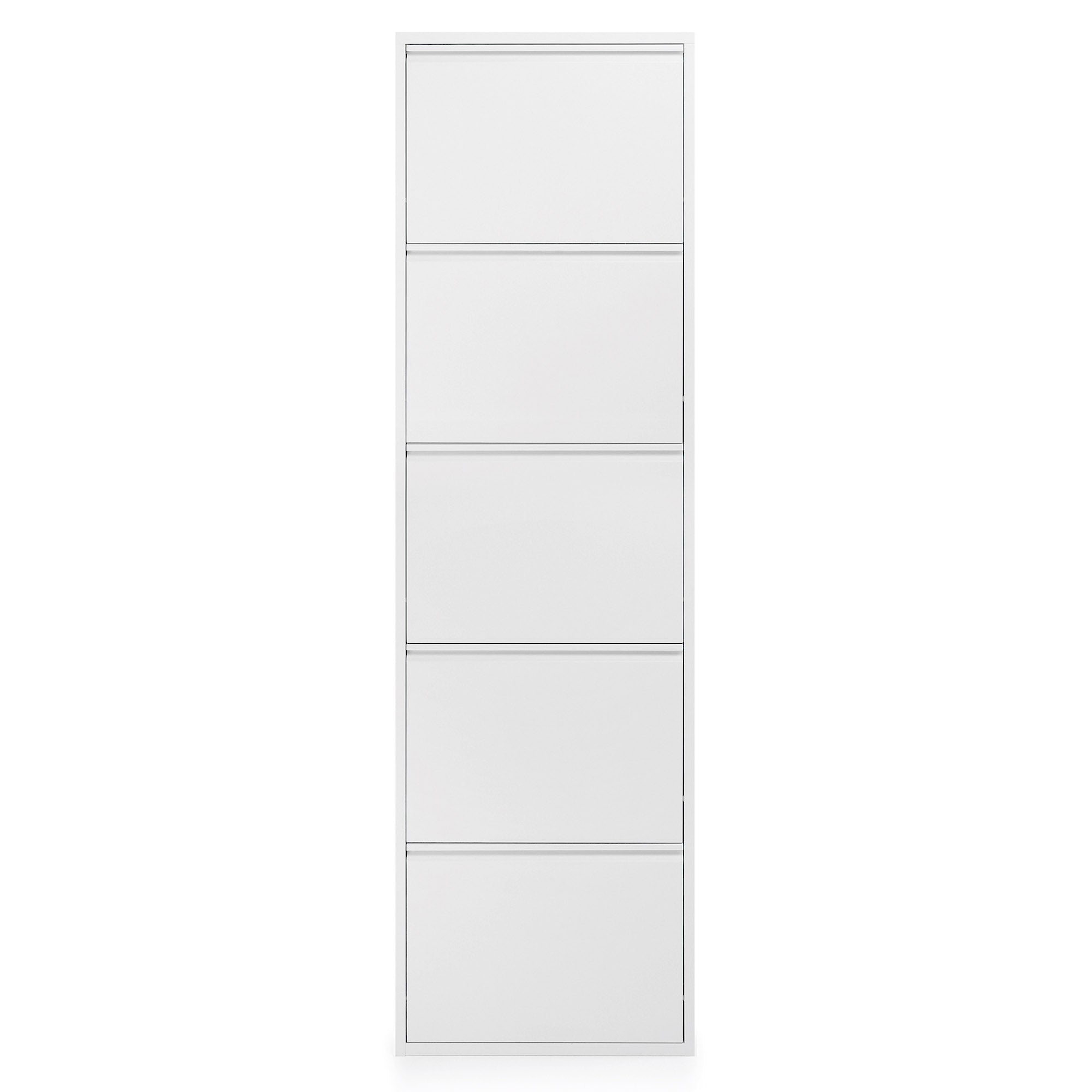 Shoe rack Ode 50 x 168,5 cm 5 doors white - Product Image