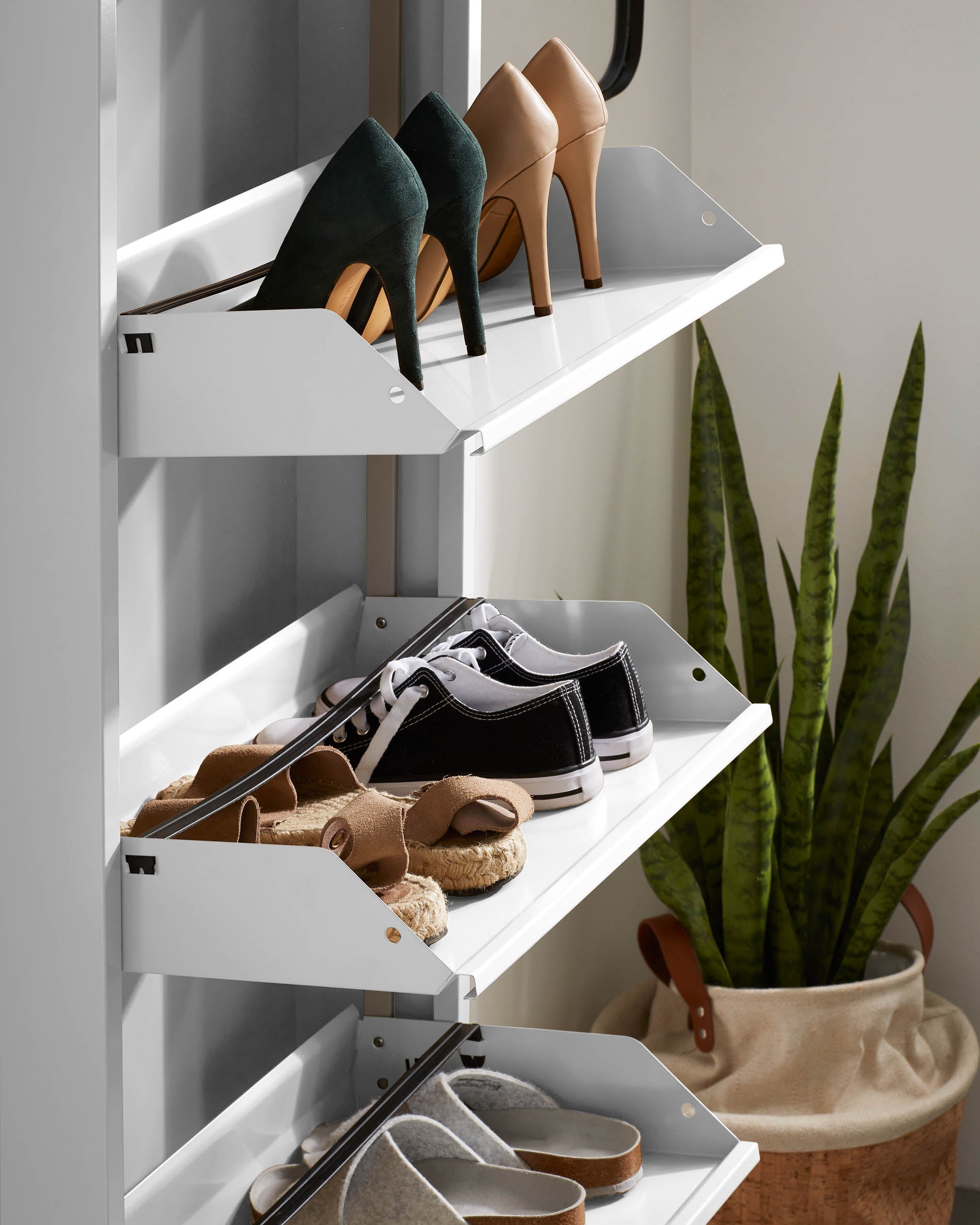 Shoe rack Ode 50 x 103 cm 3 doors white - Lifestyle