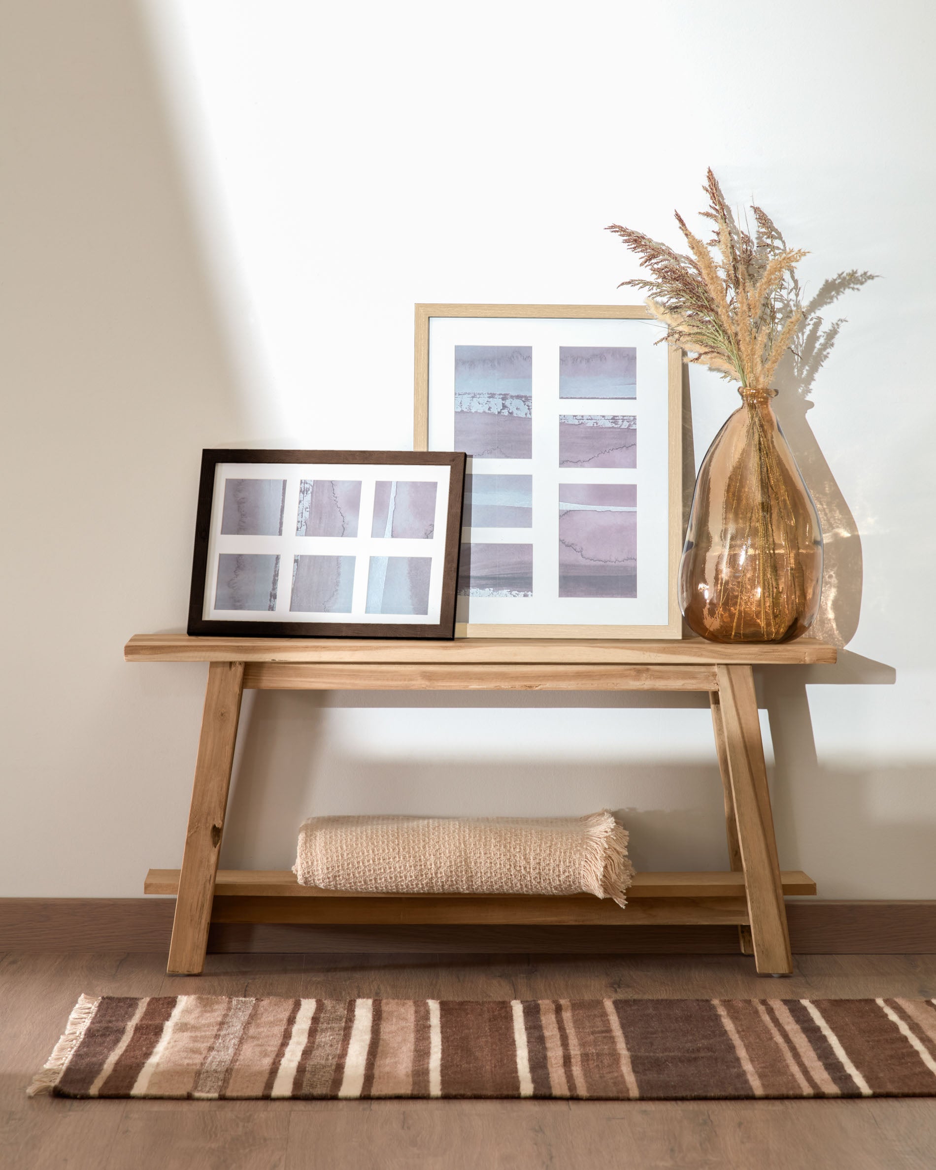 Brenna medium brown vase - Lifestyle