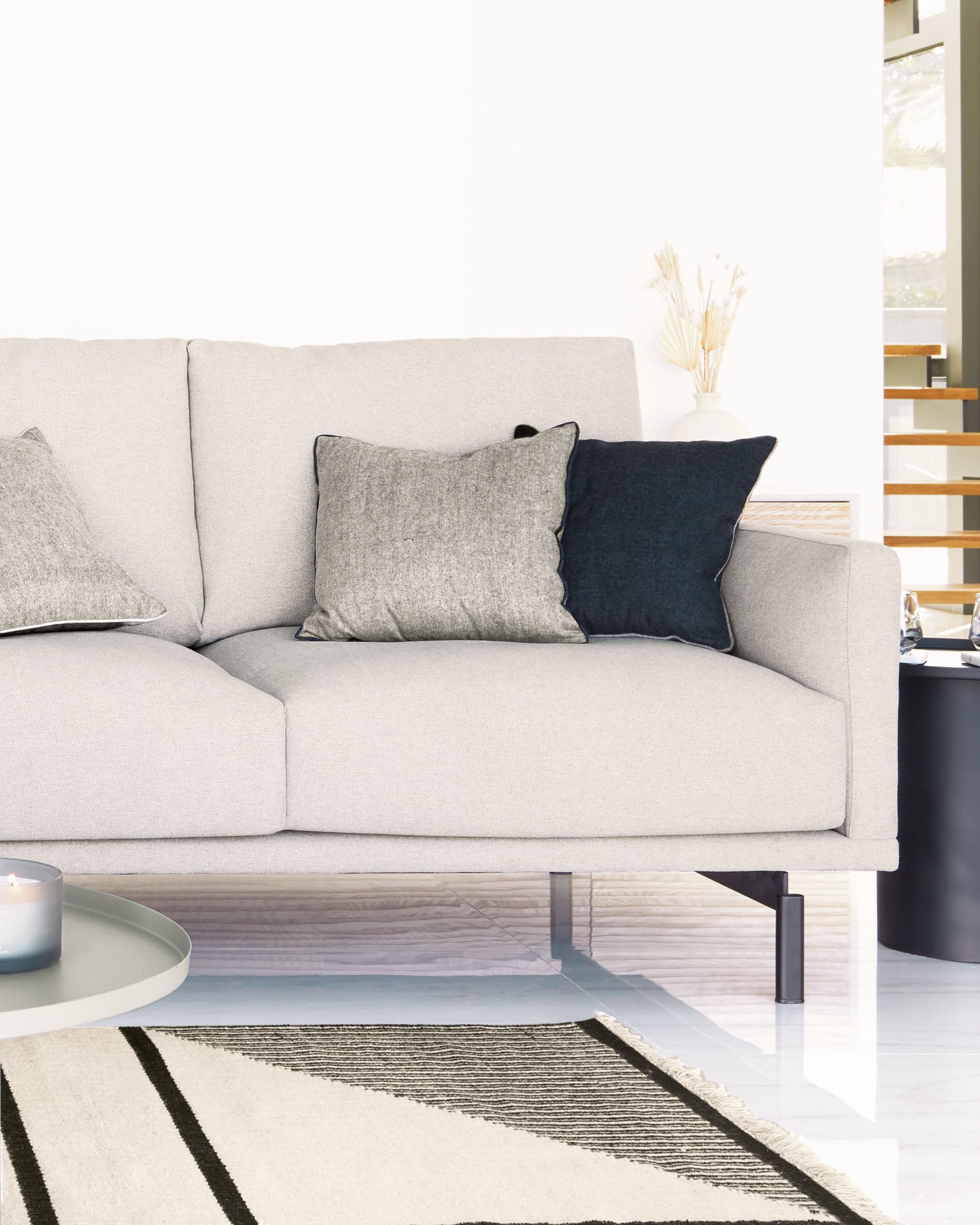 Galene 4 seater sofa in beige, 334 cm FSC Mix Credit - Lifestyle