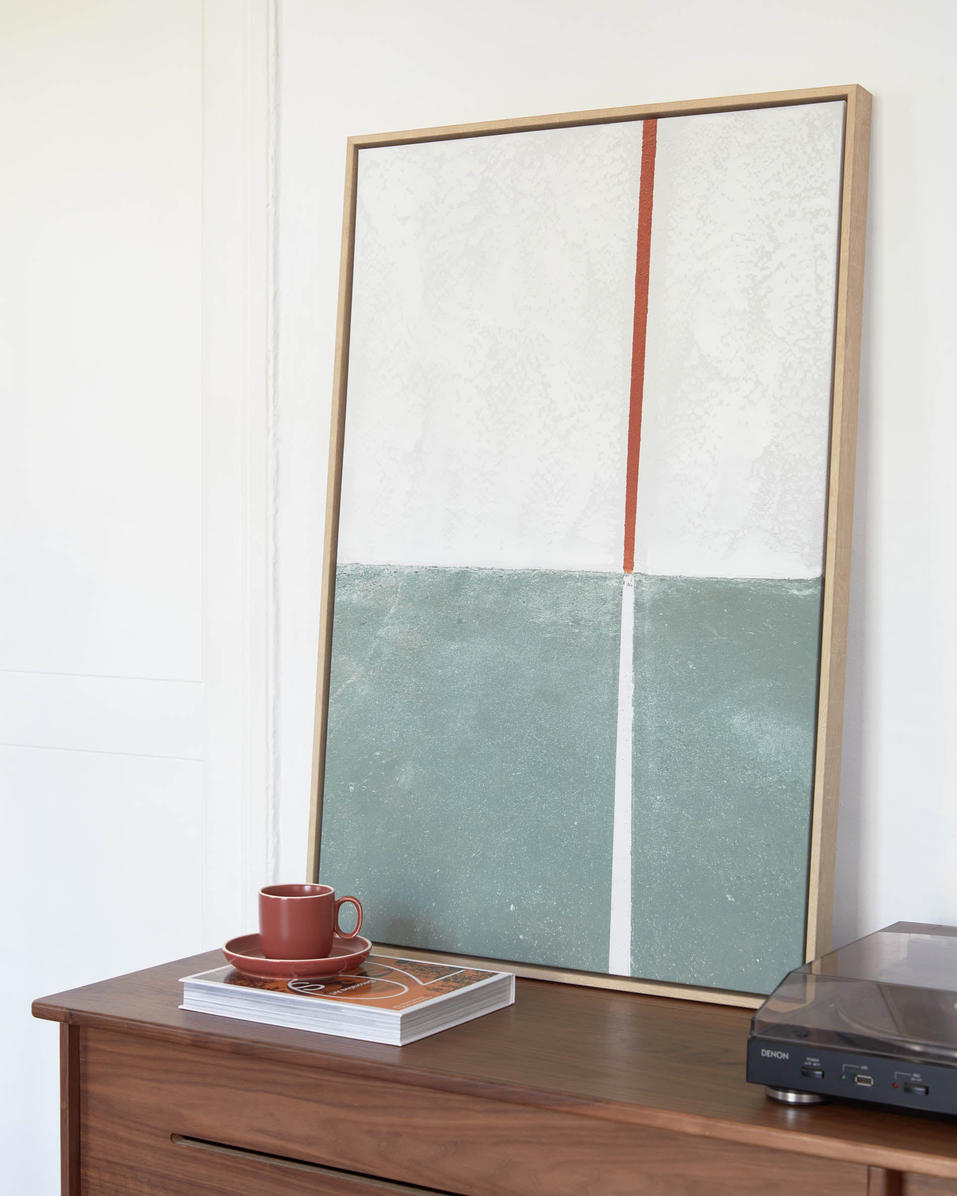 Malvern picture in green and white 50 x 70 cm - Lifestyle