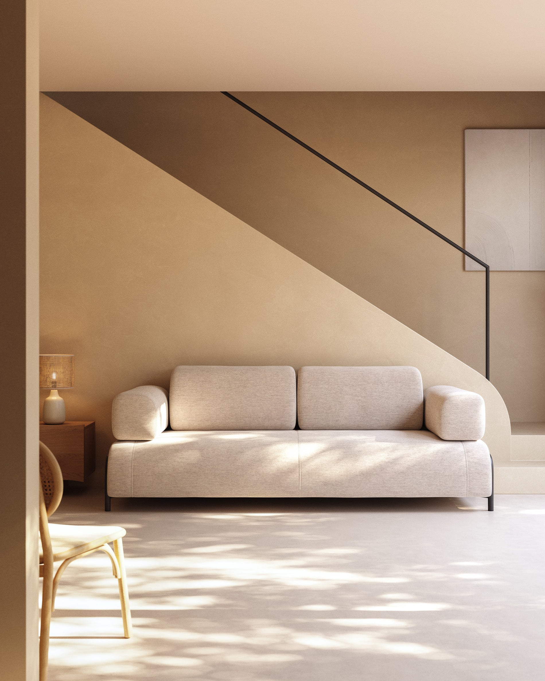 Module 3 seaters Compo in Beige-Grey 232 cm - Lifestyle