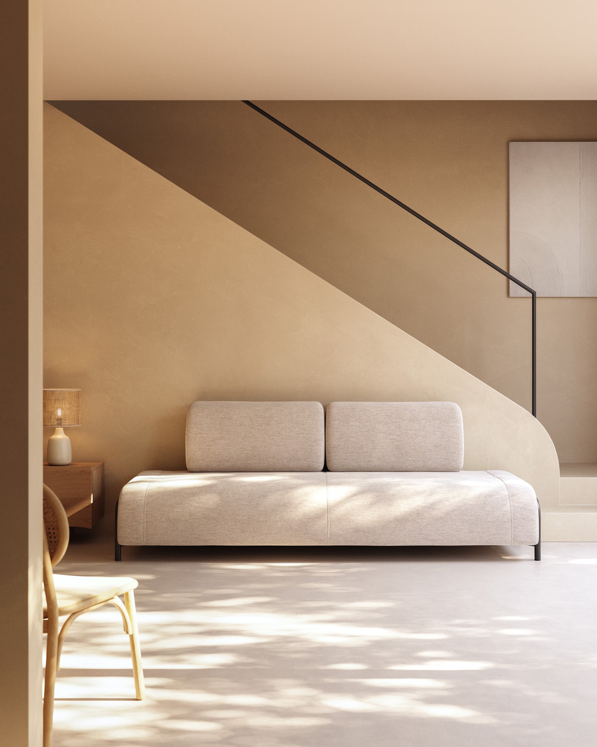 Module 3 seaters Compo in Beige-Grey 232 cm - Lifestyle