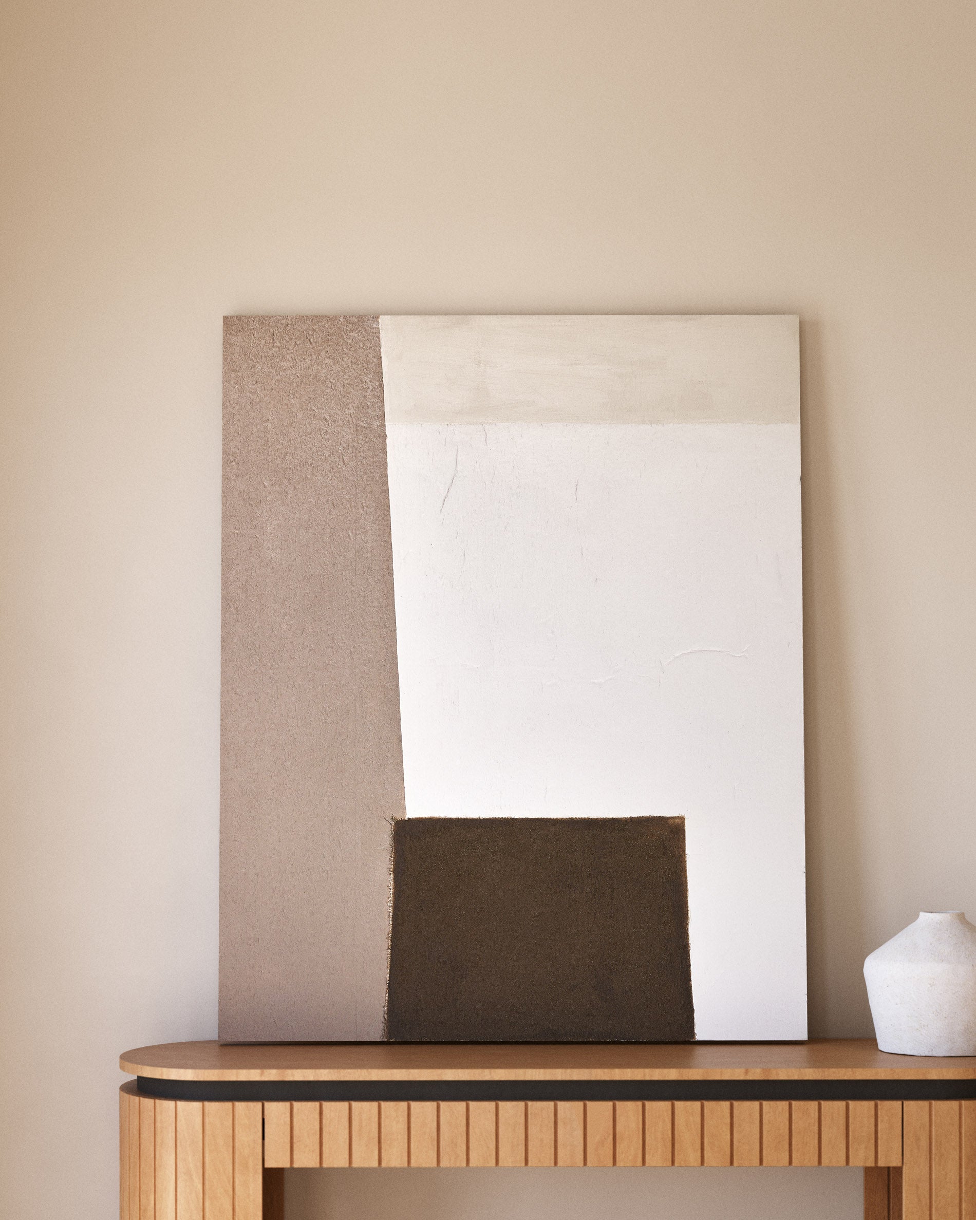 Licia console table with 1 drawer, solid mango wood, 120 x 90 cm - Lifestyle
