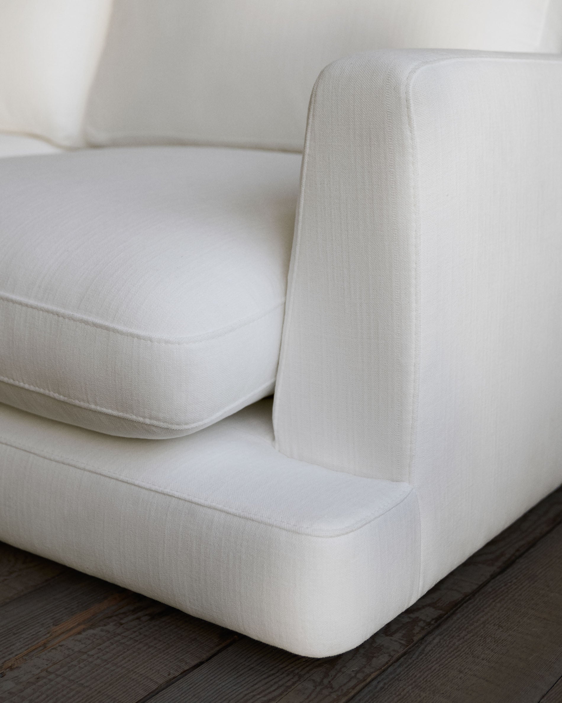 Gala 3-seater white chenille sofa FSC Mix Credit 210cm - Lifestyle