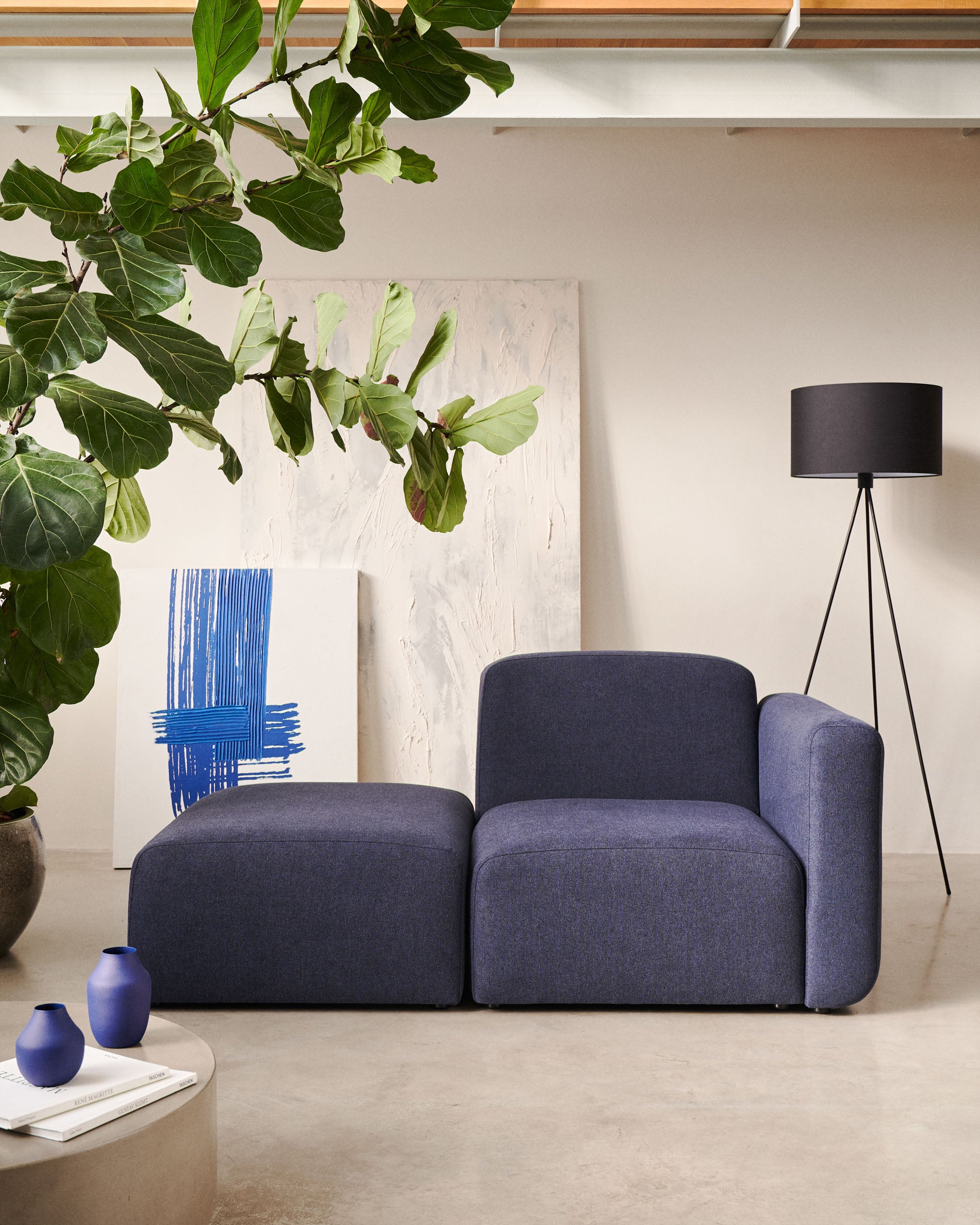 Neom 1 seater modular sofa with back module in blue, 169 cm FSC Mix Credit - Lifestyle