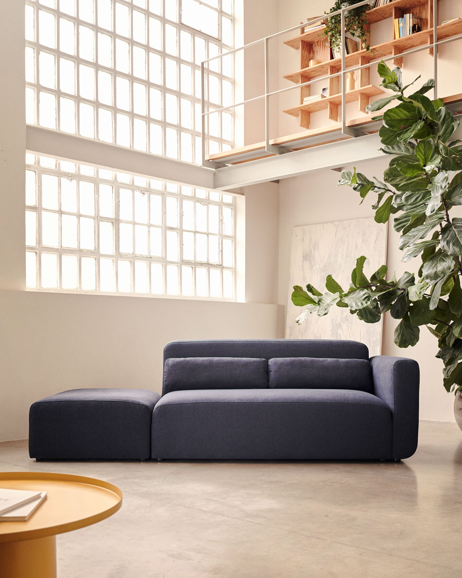 Neom 2 seater modular sofa with back module in blue, 244 cm FSC Mix Credit - Lifestyle