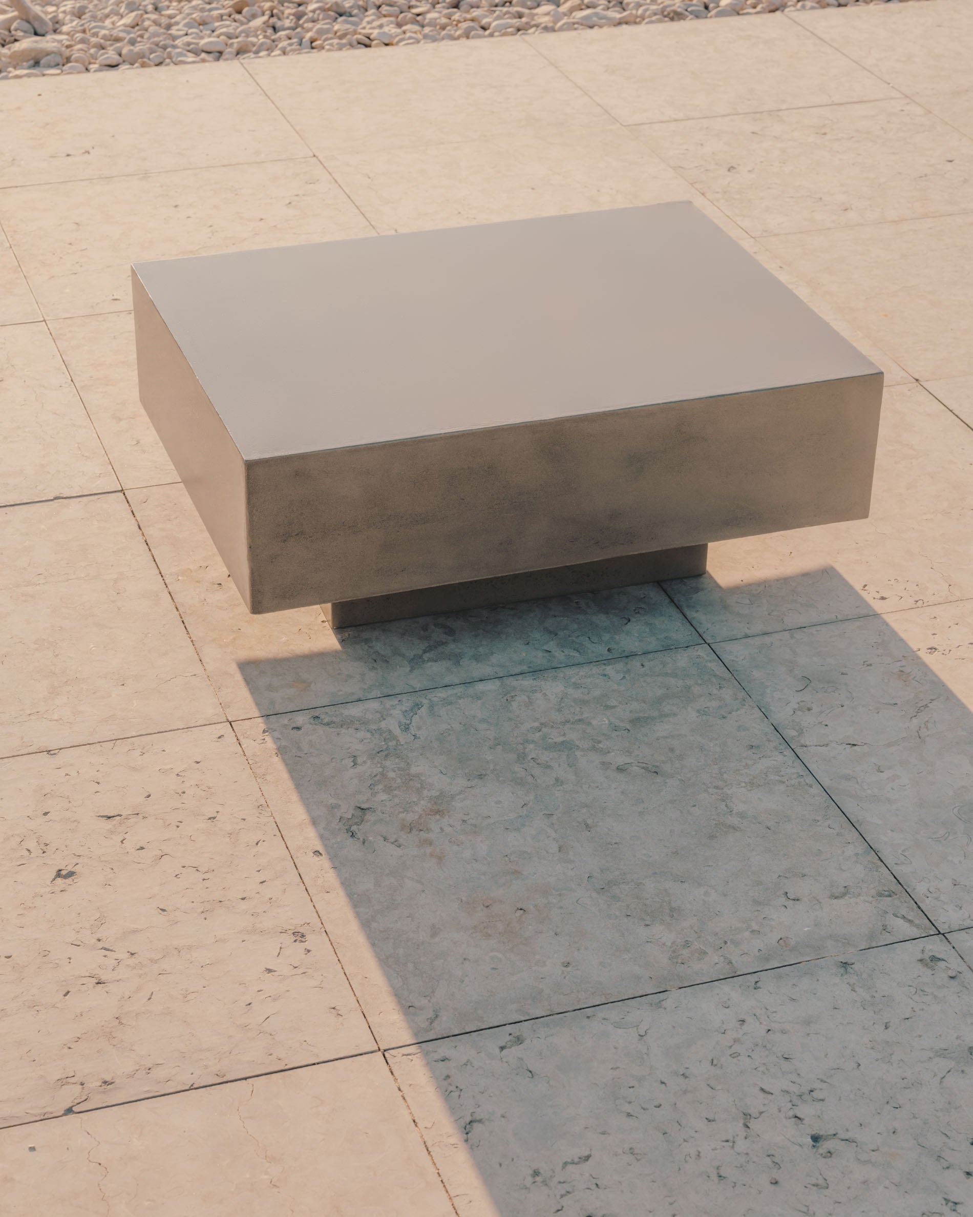 Rustella cement coffee table, 80 x 60 cm - Lifestyle