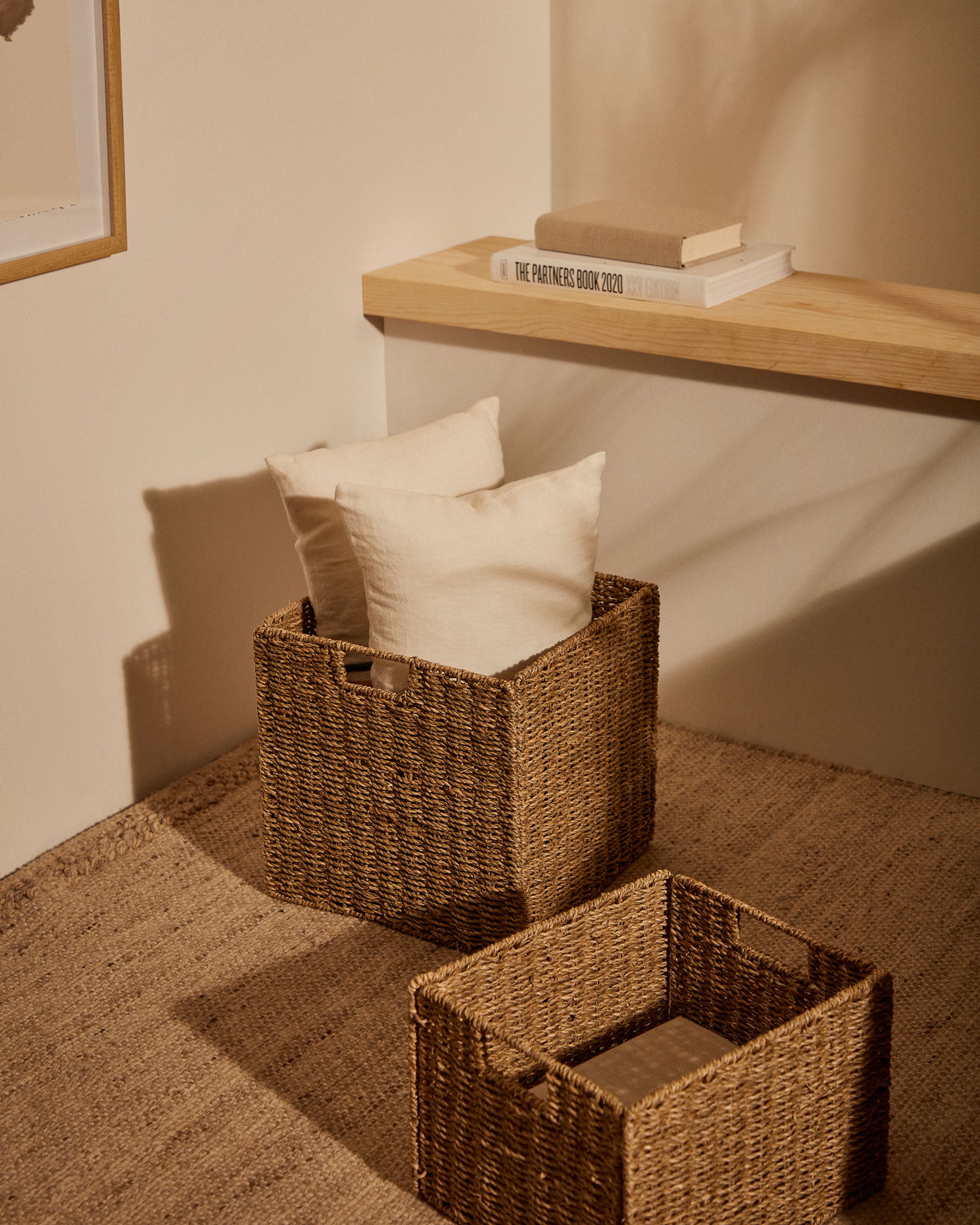 Tossa natural fiber folding box, 32 x 33 cm - Lifestyle