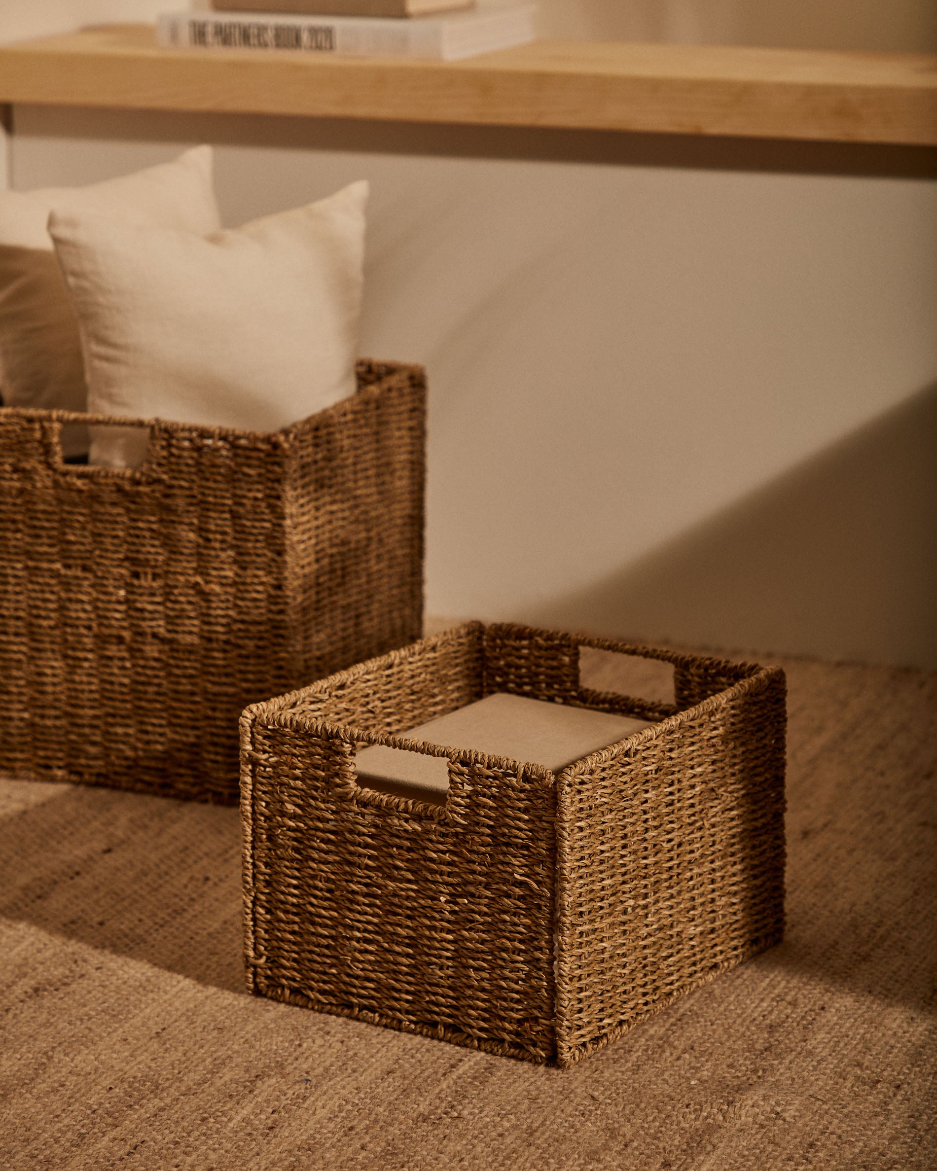 Tossa natural fibre folding box, 32 x 27 cm - Lifestyle