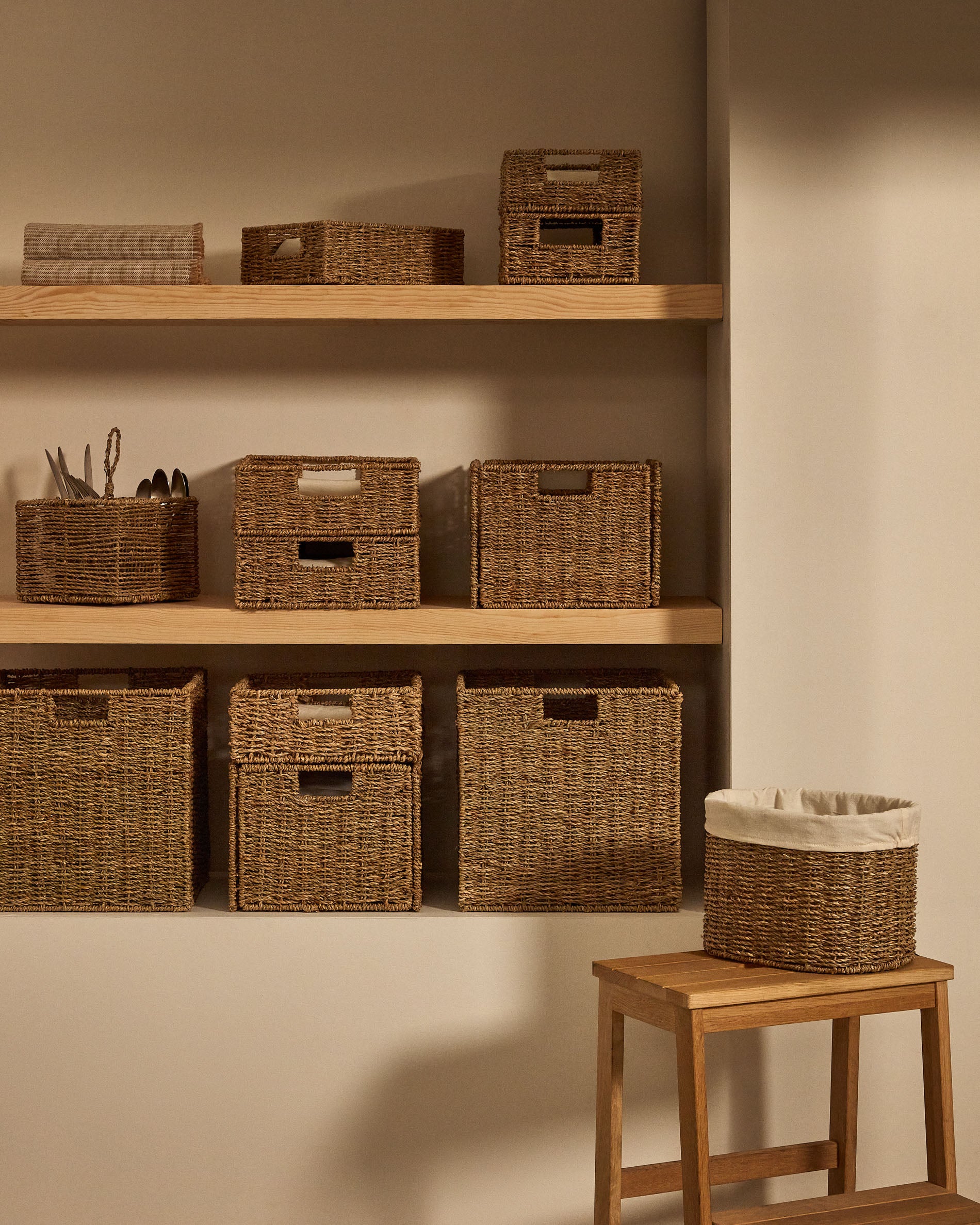 Tossa set of 2 medium natural fiber baskets - Lifestyle