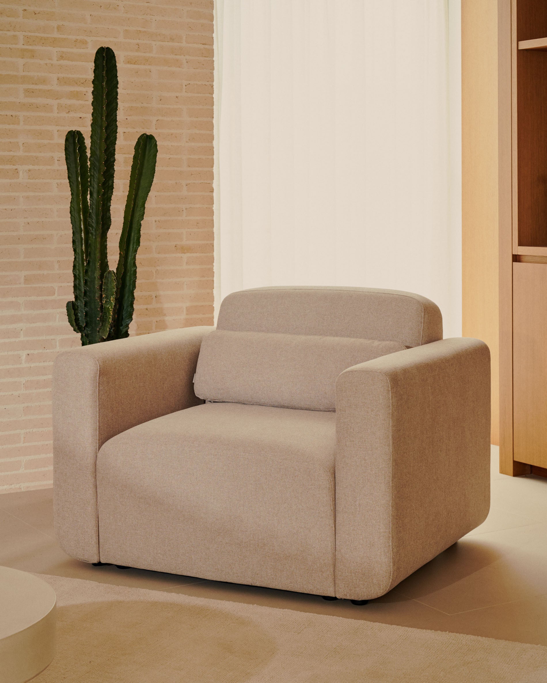Neom modular armchair in beige FSC Mix Credit - Lifestyle