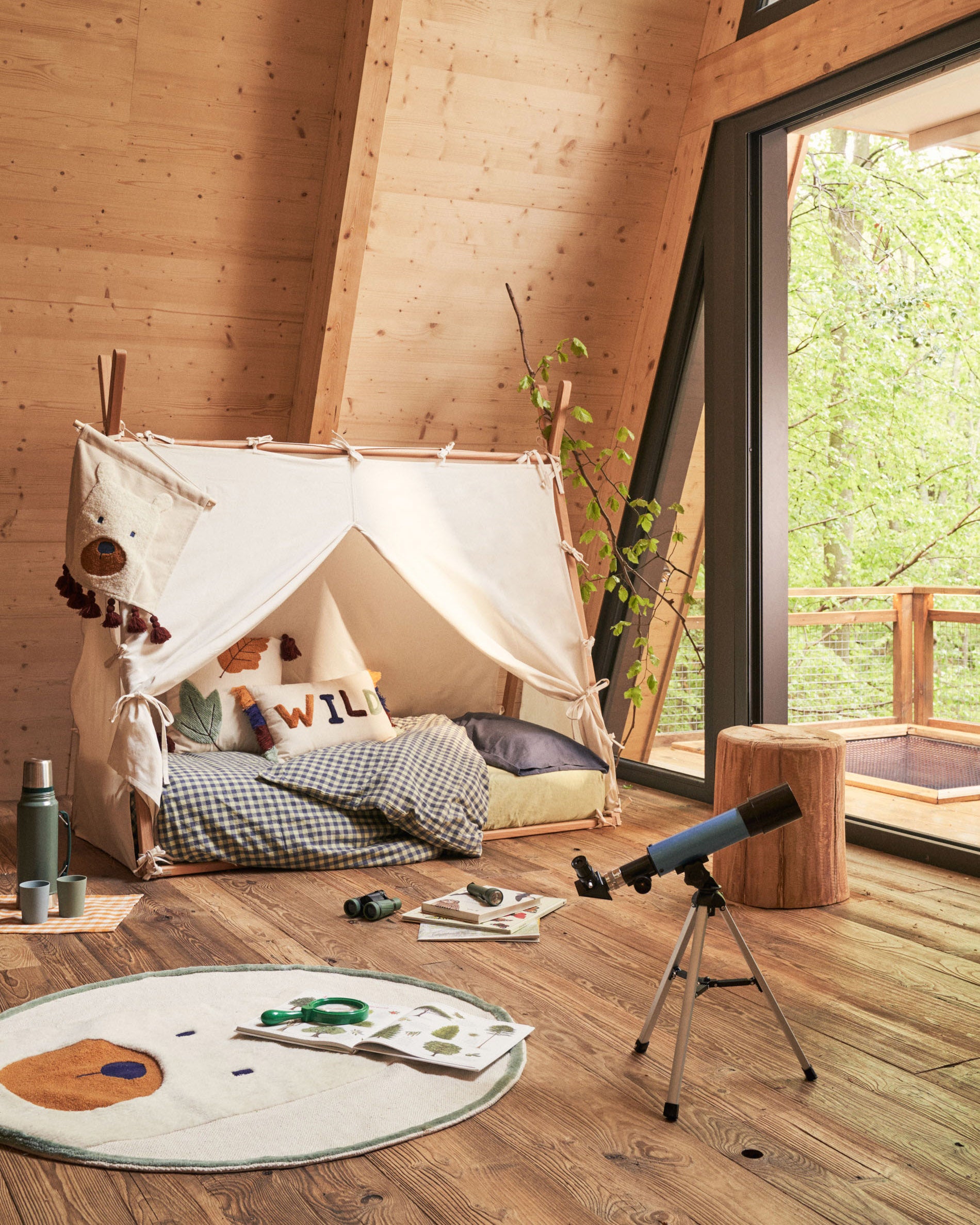 100% cotton canopy for Maralis tipi bed 70 x 140 cm - Lifestyle