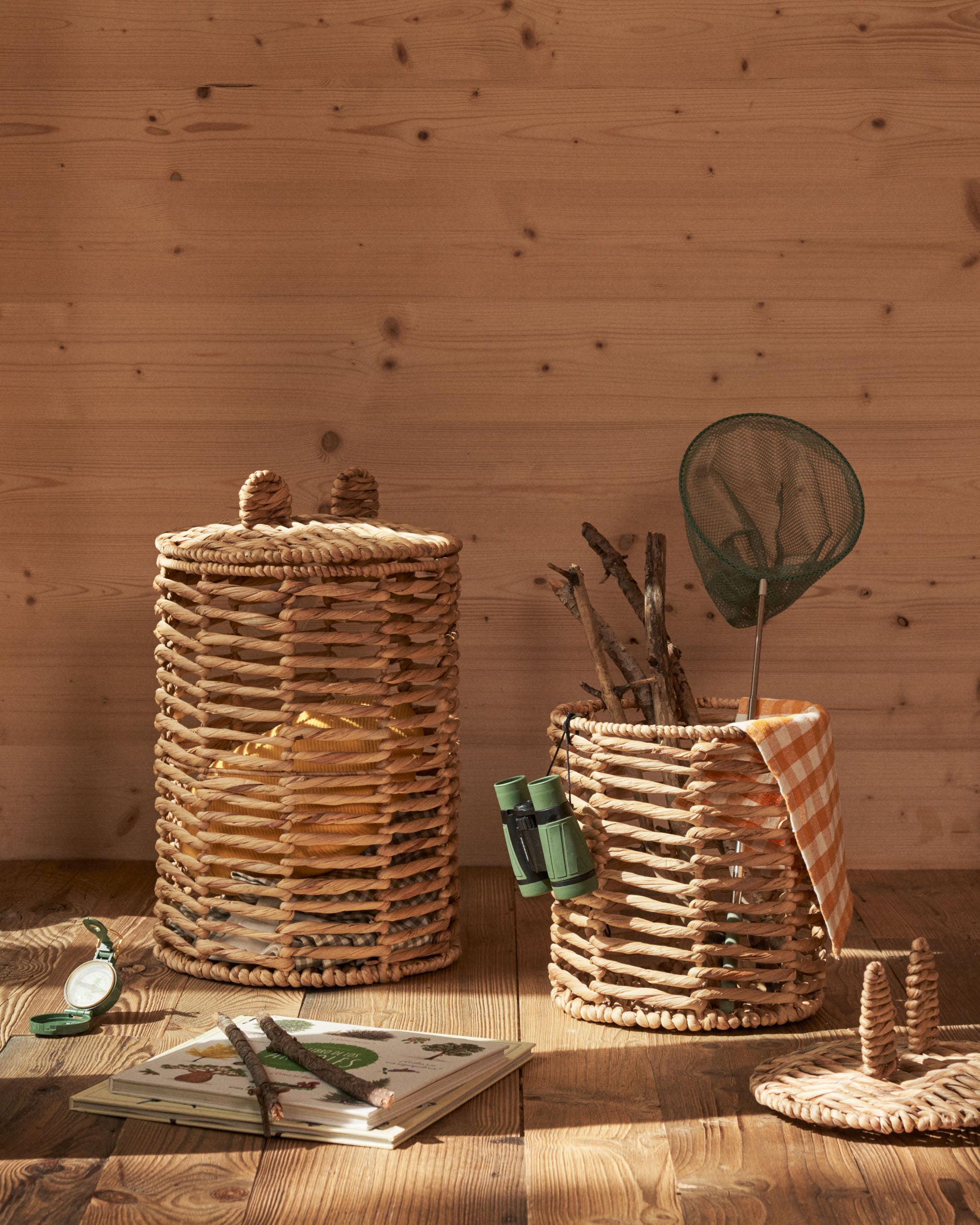 Venezia set of 2 natural fibre children's baskets 40cm / 50cm - Lifestyle
