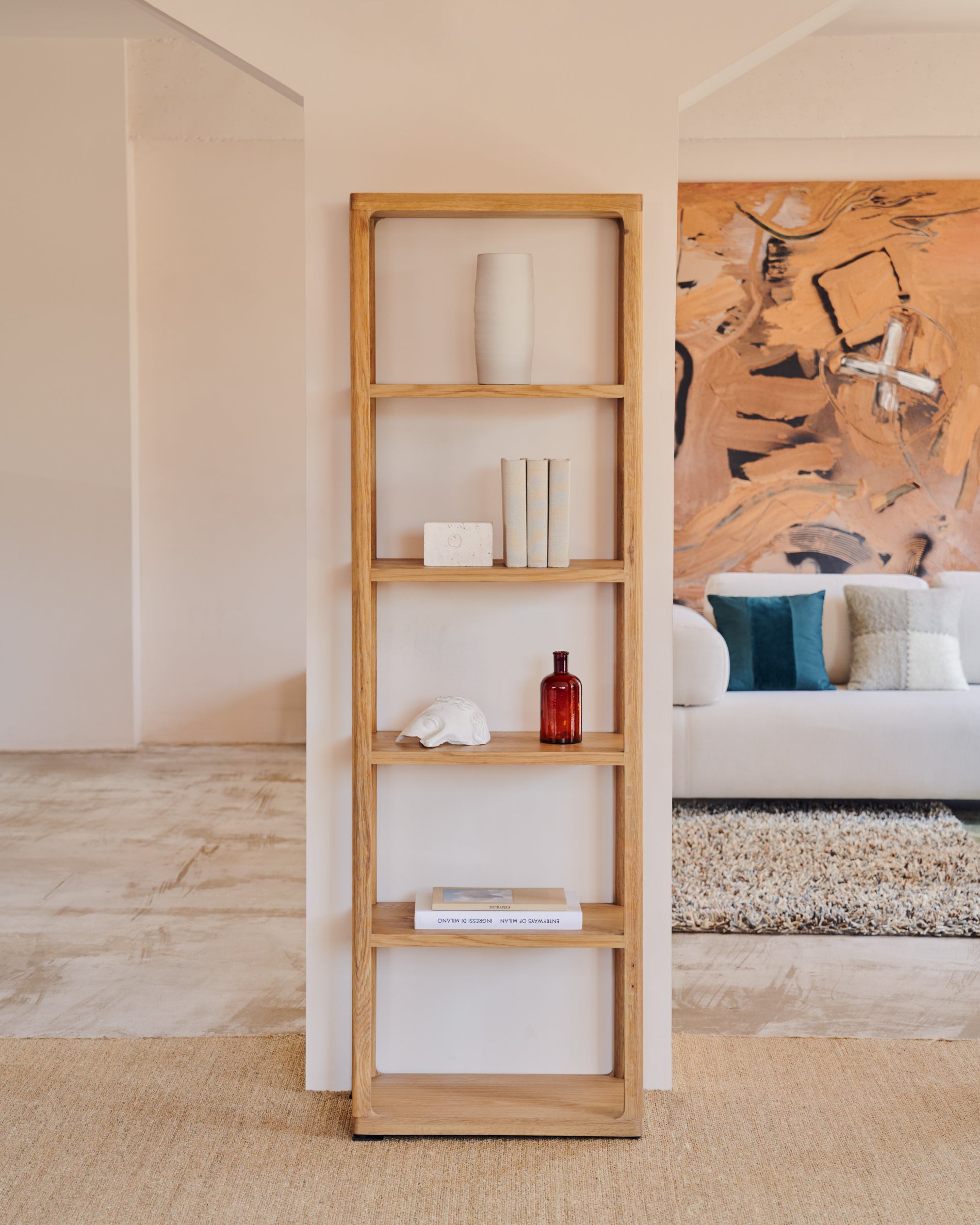 Maymai shelf with solid oak structure 60 x 193 cm - Lifestyle