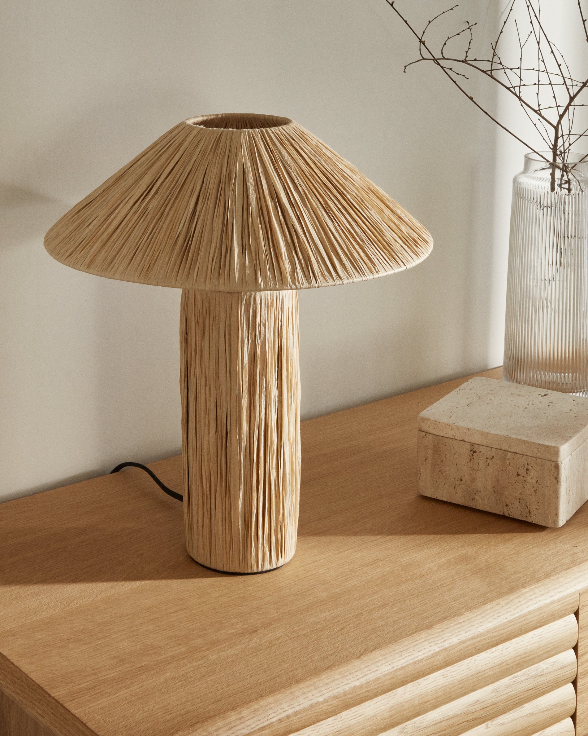 Samse table lamp in natural raffia - Lifestyle
